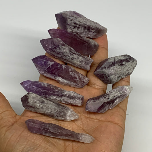 106.4g, 1.5" - 2.2", 9pcs, Amethyst Point Polished Rough lower part @Brazil, B28