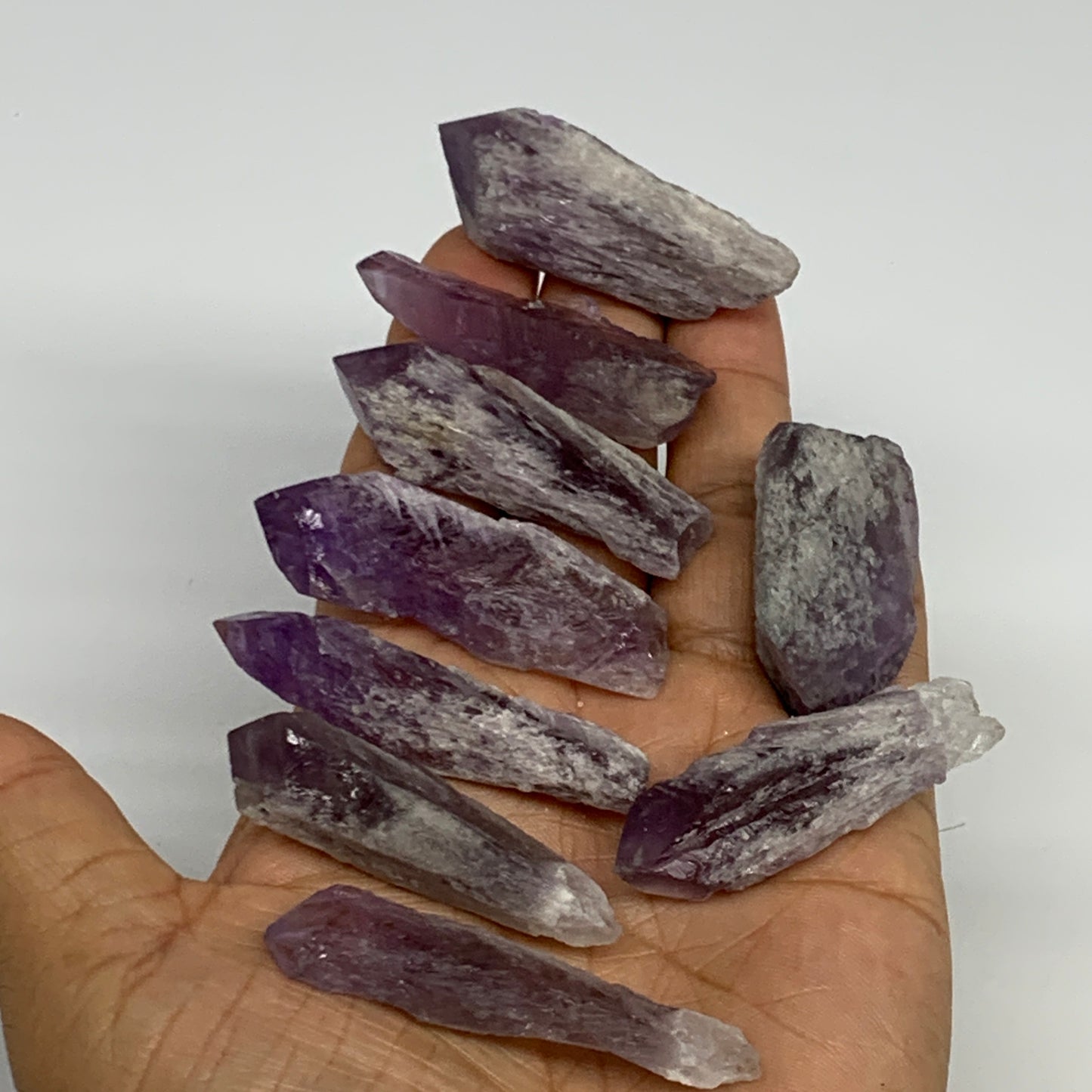 106.4g, 1.5" - 2.2", 9pcs, Amethyst Point Polished Rough lower part @Brazil, B28