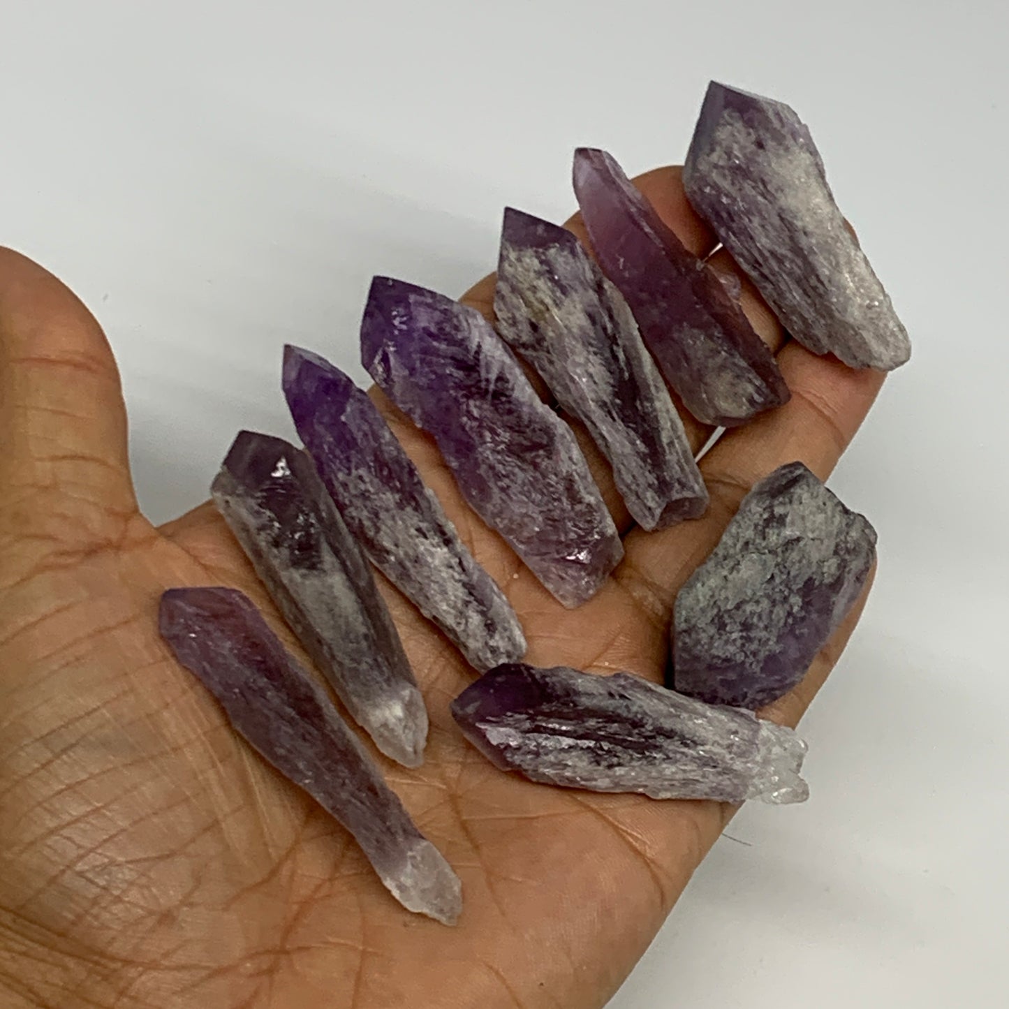 106.4g, 1.5" - 2.2", 9pcs, Amethyst Point Polished Rough lower part @Brazil, B28