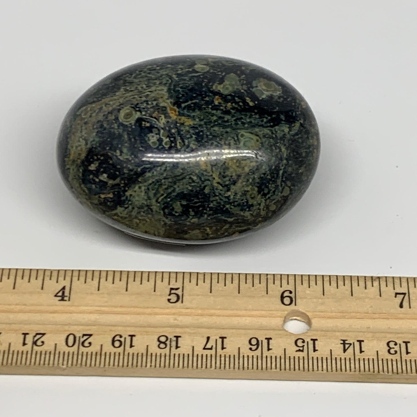 153.8g, 2.4"x1.9"x1.4", Crocodile Kambaba Jasper Palm-Stone @Madagascar, B28048