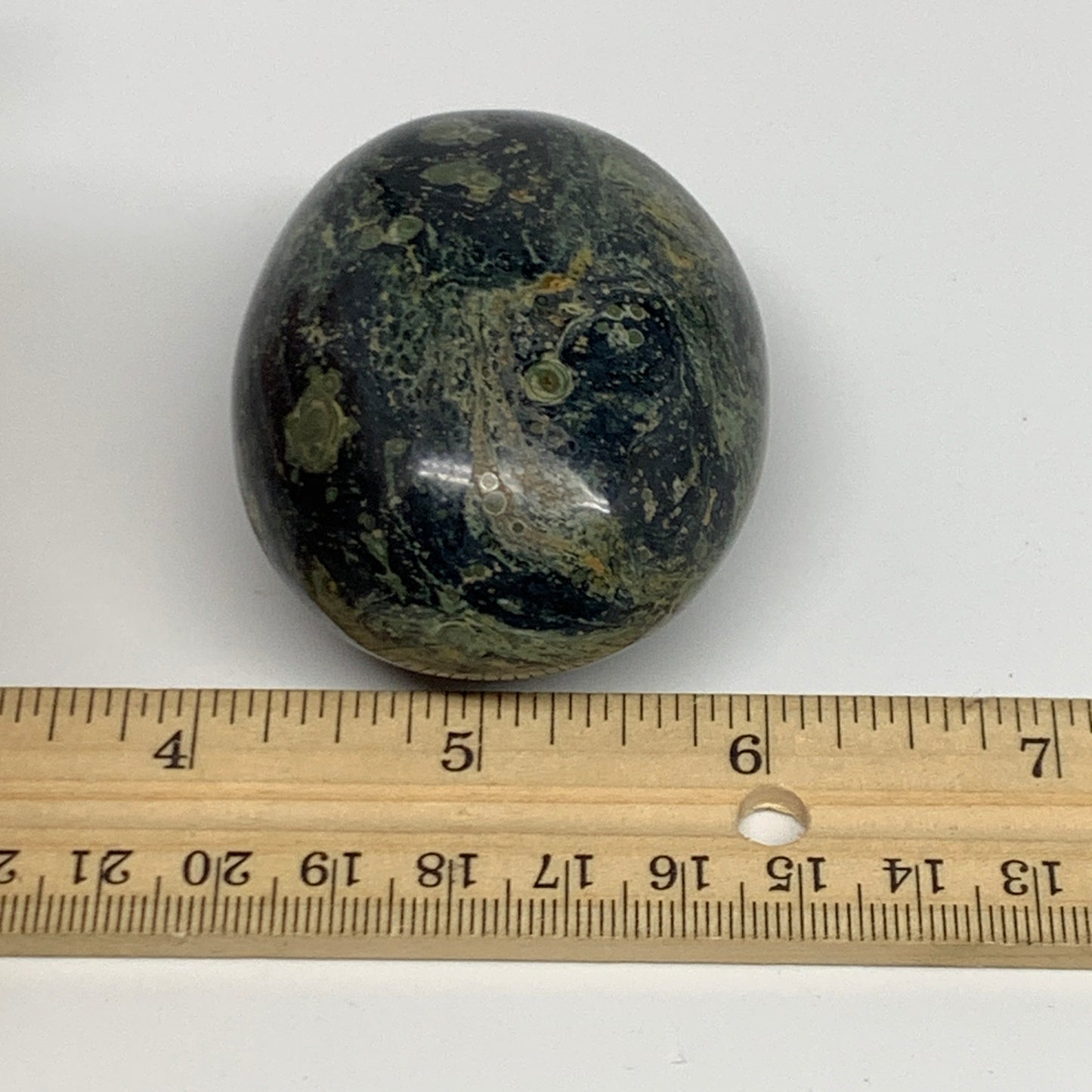 153.8g, 2.4"x1.9"x1.4", Crocodile Kambaba Jasper Palm-Stone @Madagascar, B28048