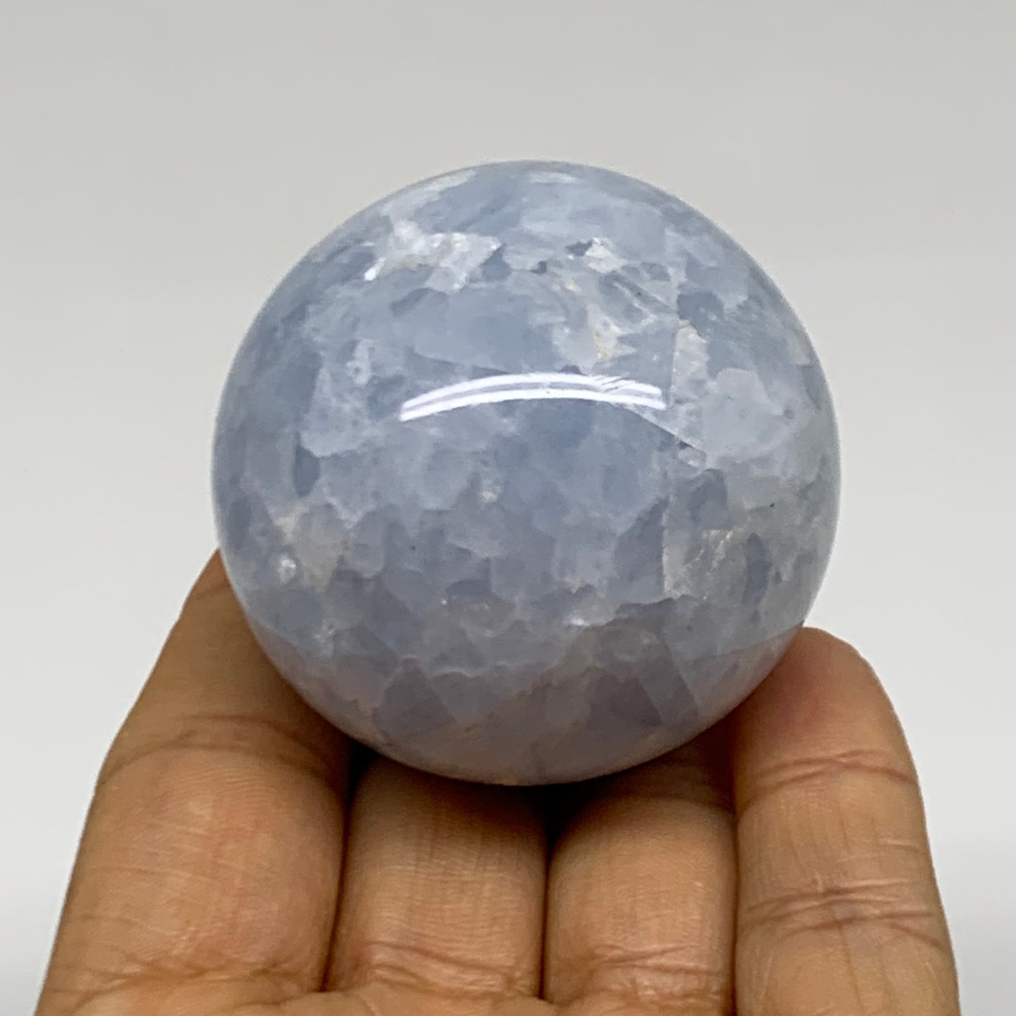 0.38lbs, 1.9" (50mm), Blue Calcite Spheres Gemstones, B38383