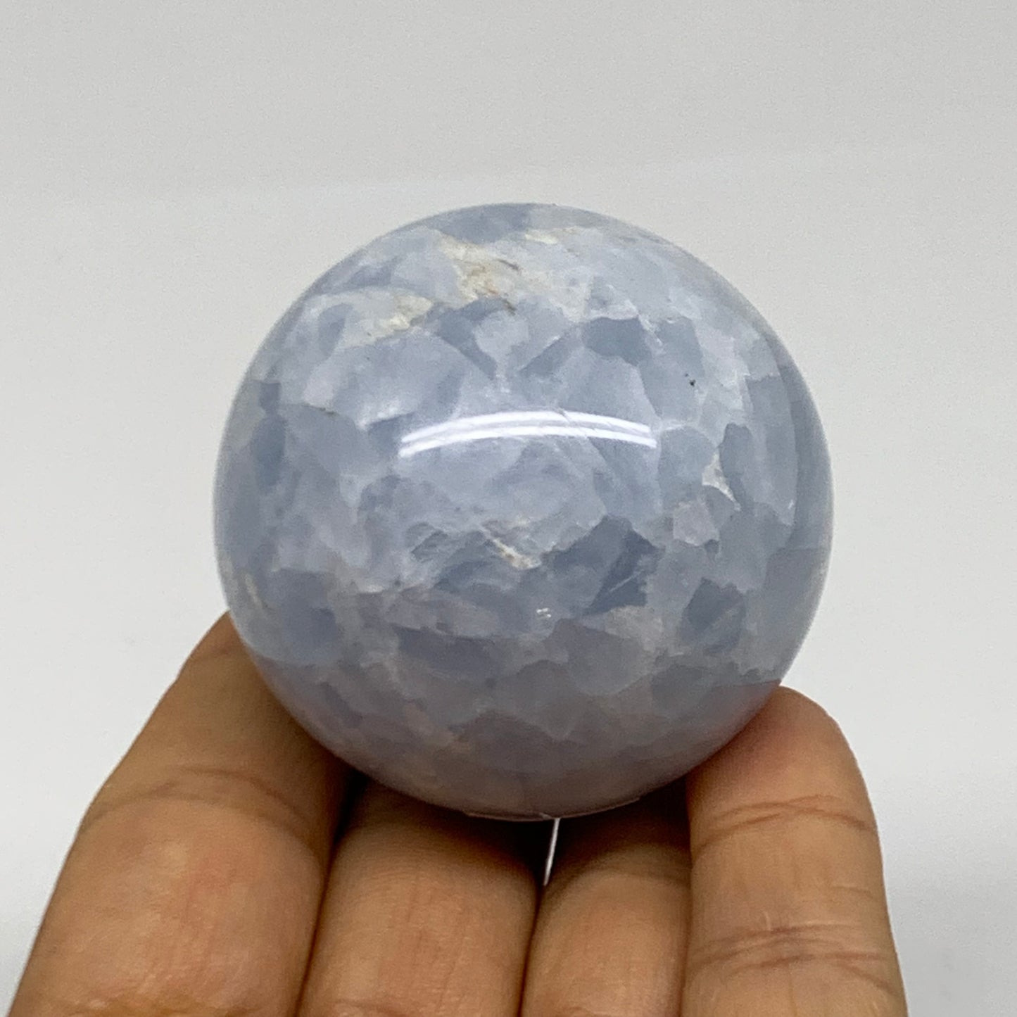 0.38lbs, 1.9" (50mm), Blue Calcite Spheres Gemstones, B38383