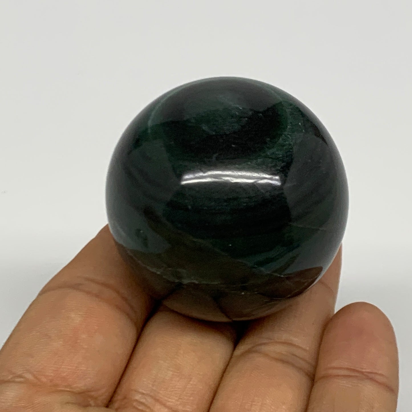115.5g, 1.7"(43mm) Green Zade Stone Sphere Gemstone,Healing Crystal, B27156