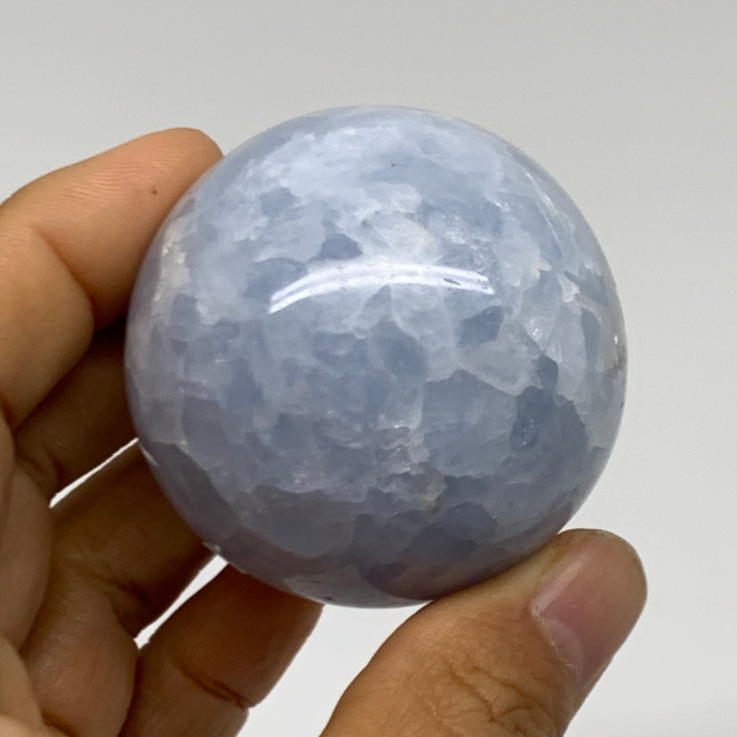 0.38lbs, 1.9" (50mm), Blue Calcite Spheres Gemstones, B38383