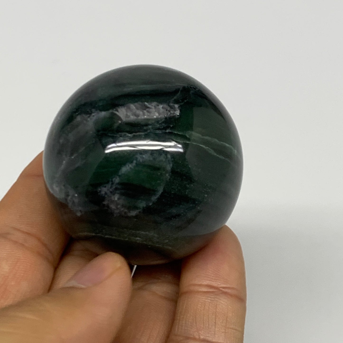 115.5g, 1.7"(43mm) Green Zade Stone Sphere Gemstone,Healing Crystal, B27156