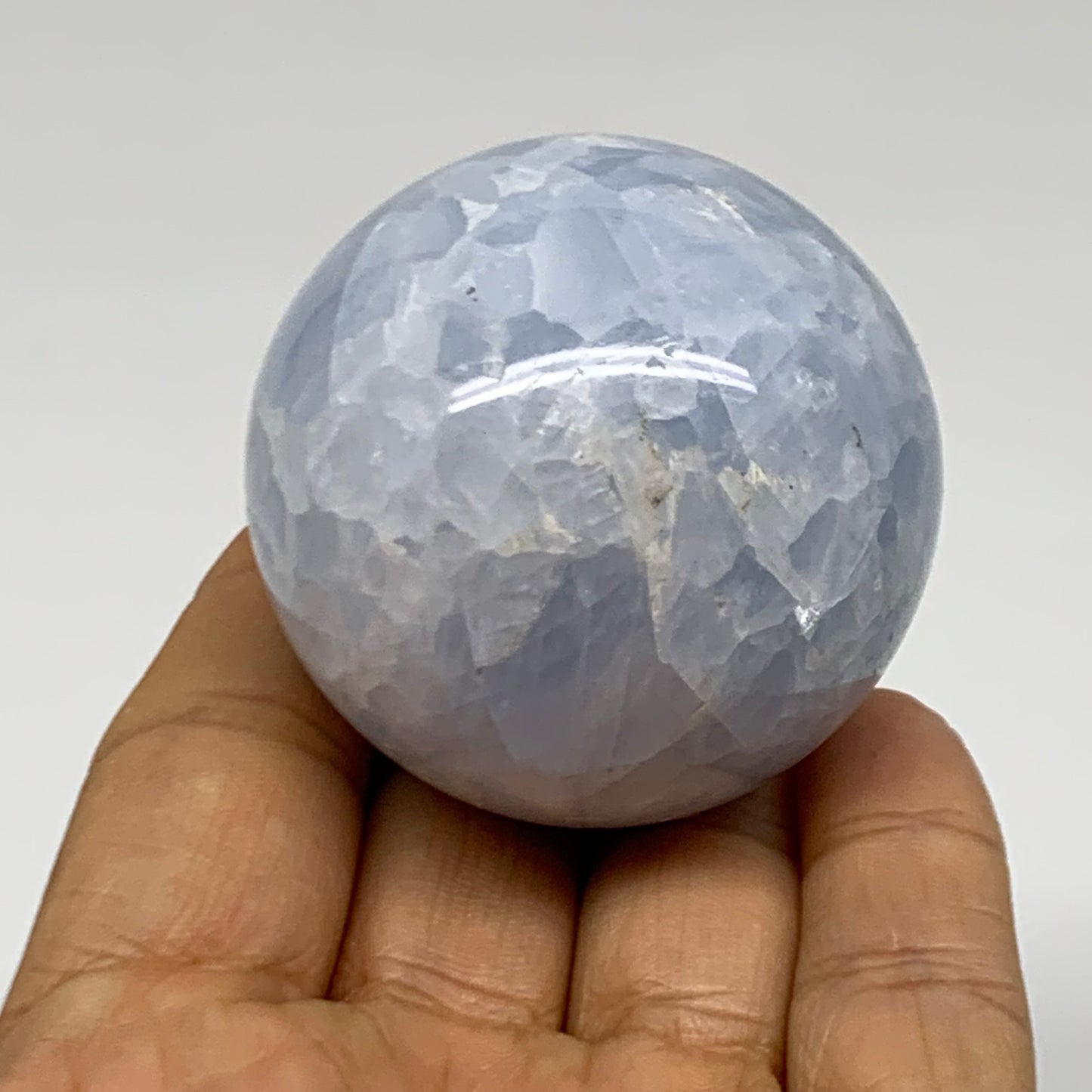 0.38lbs, 1.9" (50mm), Blue Calcite Spheres Gemstones, B38383