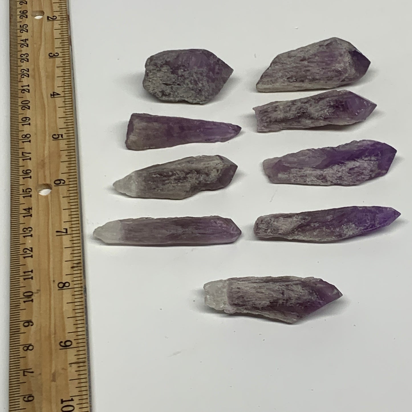 106.4g, 1.5" - 2.2", 9pcs, Amethyst Point Polished Rough lower part @Brazil, B28