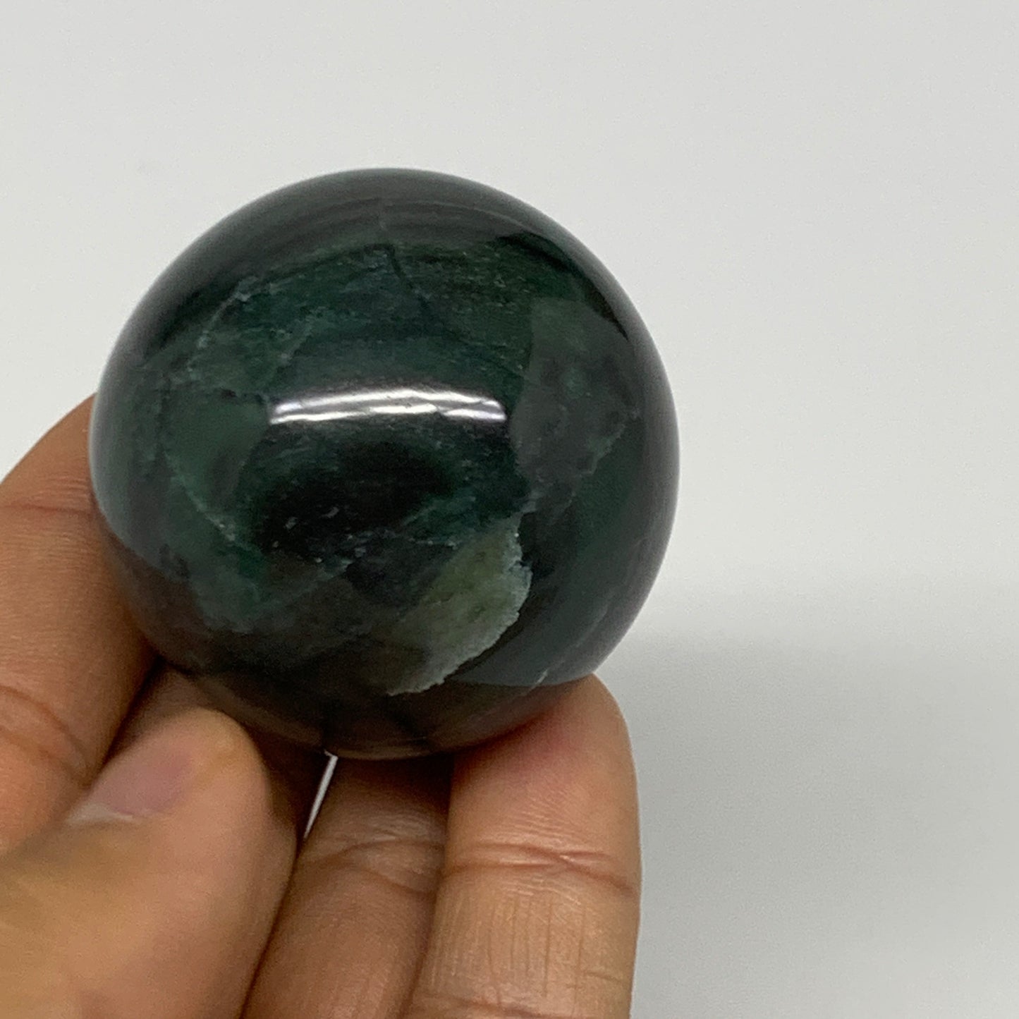 115.5g, 1.7"(43mm) Green Zade Stone Sphere Gemstone,Healing Crystal, B27156