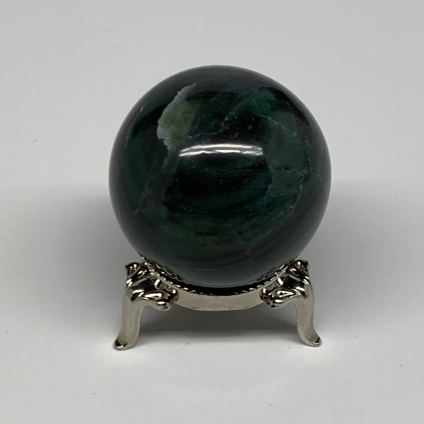 115.5g, 1.7"(43mm) Green Zade Stone Sphere Gemstone,Healing Crystal, B27156