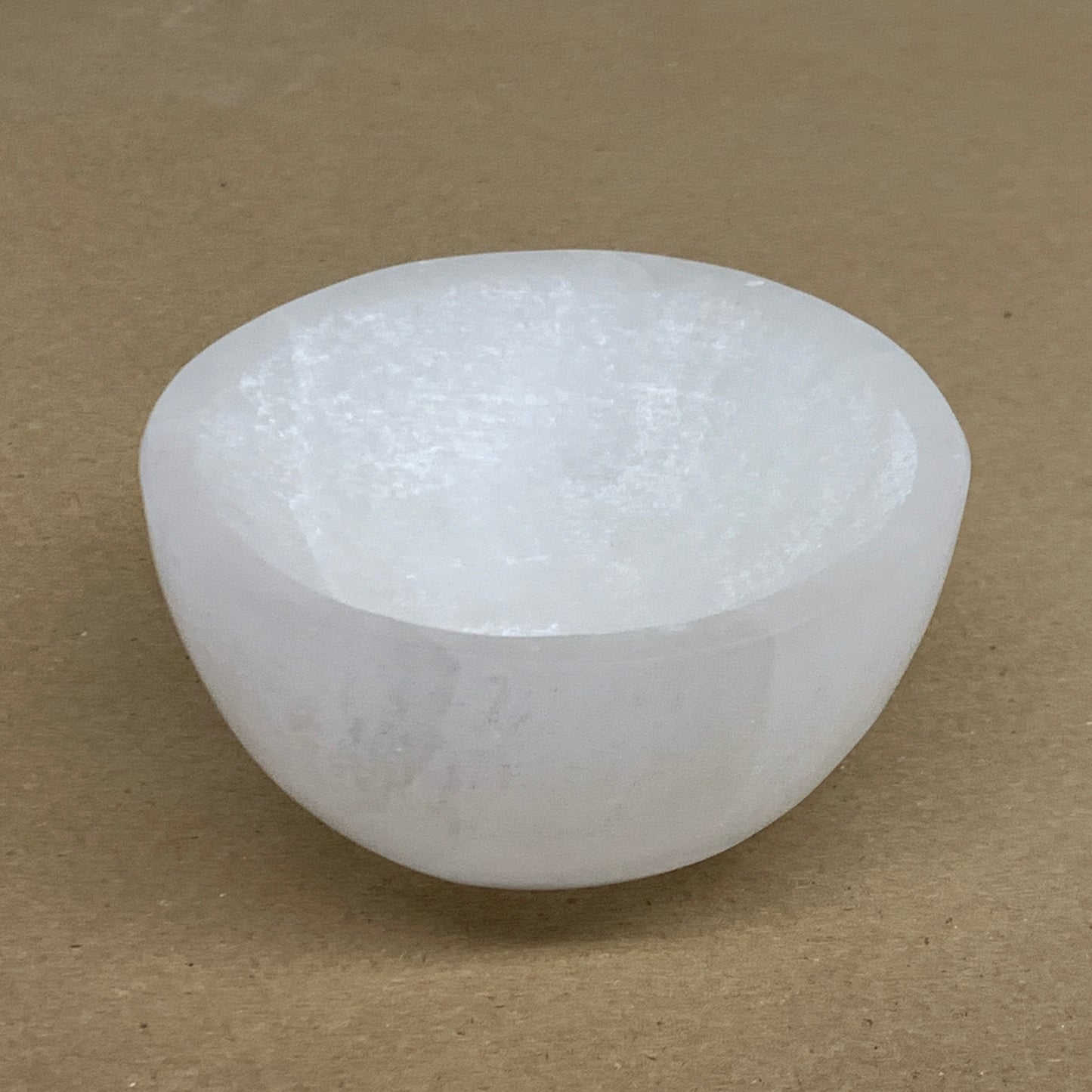0.93 lbs, 3.5" Natural Round Selenite Bowl Crystals from Morocco, B35930