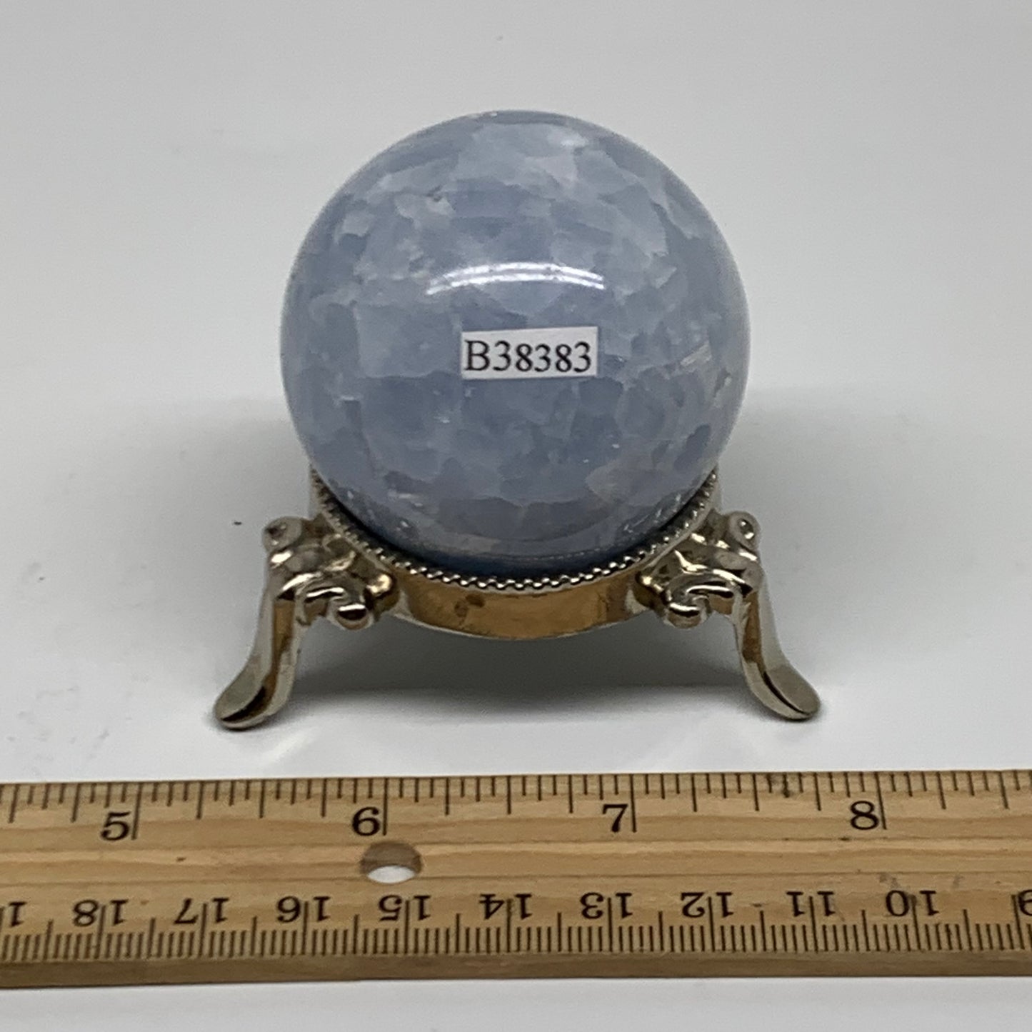 0.38lbs, 1.9" (50mm), Blue Calcite Spheres Gemstones, B38383