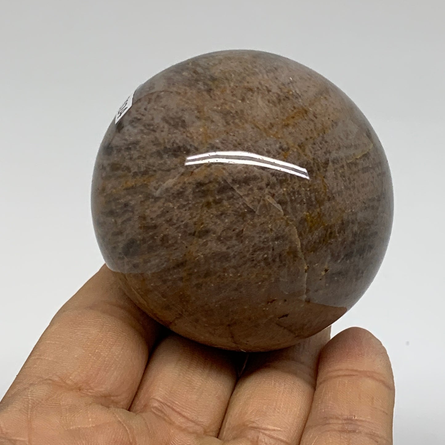 0.54 lbs, 2.2"(56mm), Black Moonstone Sphere Ball Gemstone Polished, B37524