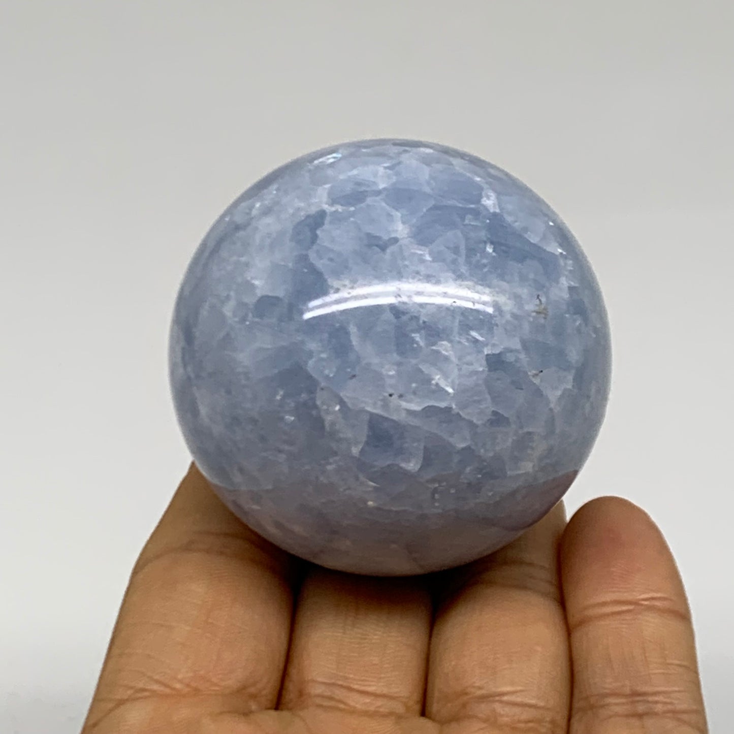 0.44 lbs, 2" (51mm), Blue Calcite Spheres Gemstones, B38384