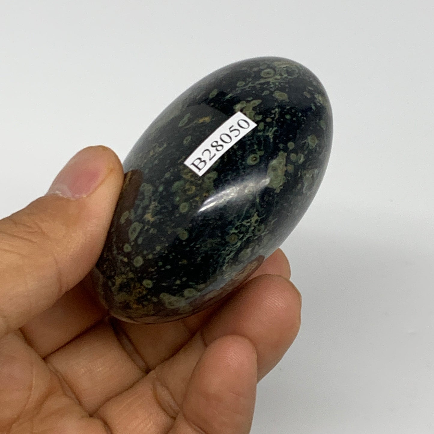 155.9g, 2.4"x2.2"x1.3", Crocodile Kambaba Jasper Palm-Stone @Madagascar, B28050