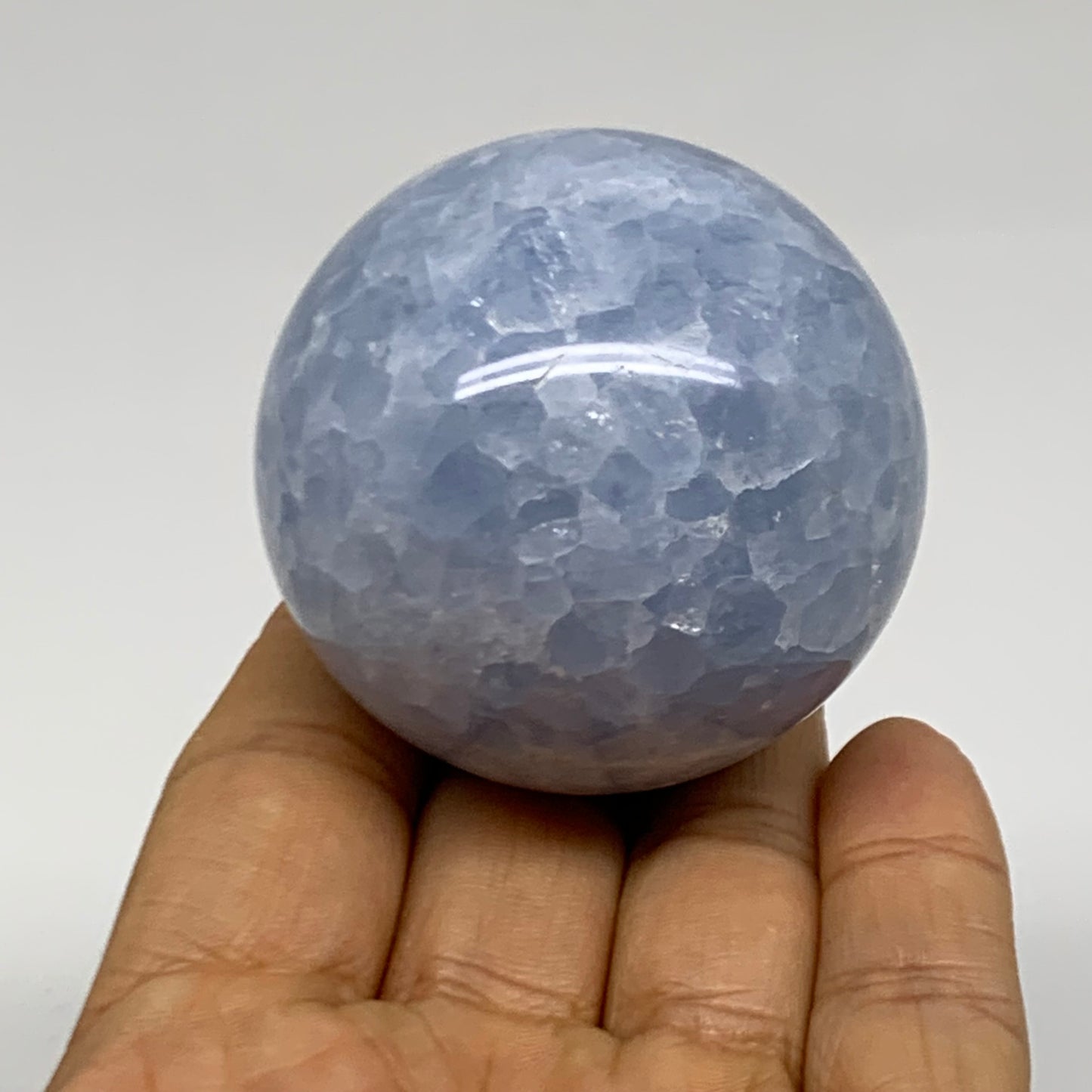 0.44 lbs, 2" (51mm), Blue Calcite Spheres Gemstones, B38384