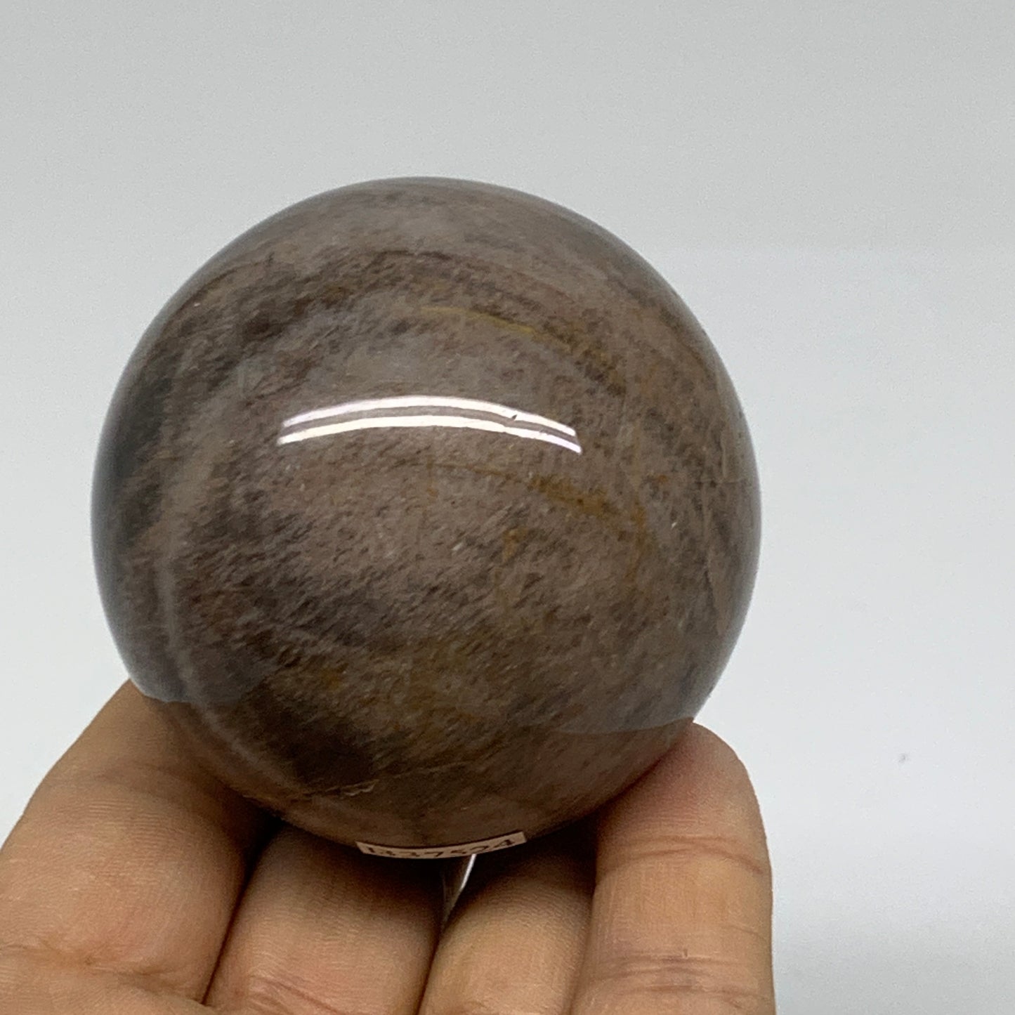 0.54 lbs, 2.2"(56mm), Black Moonstone Sphere Ball Gemstone Polished, B37524