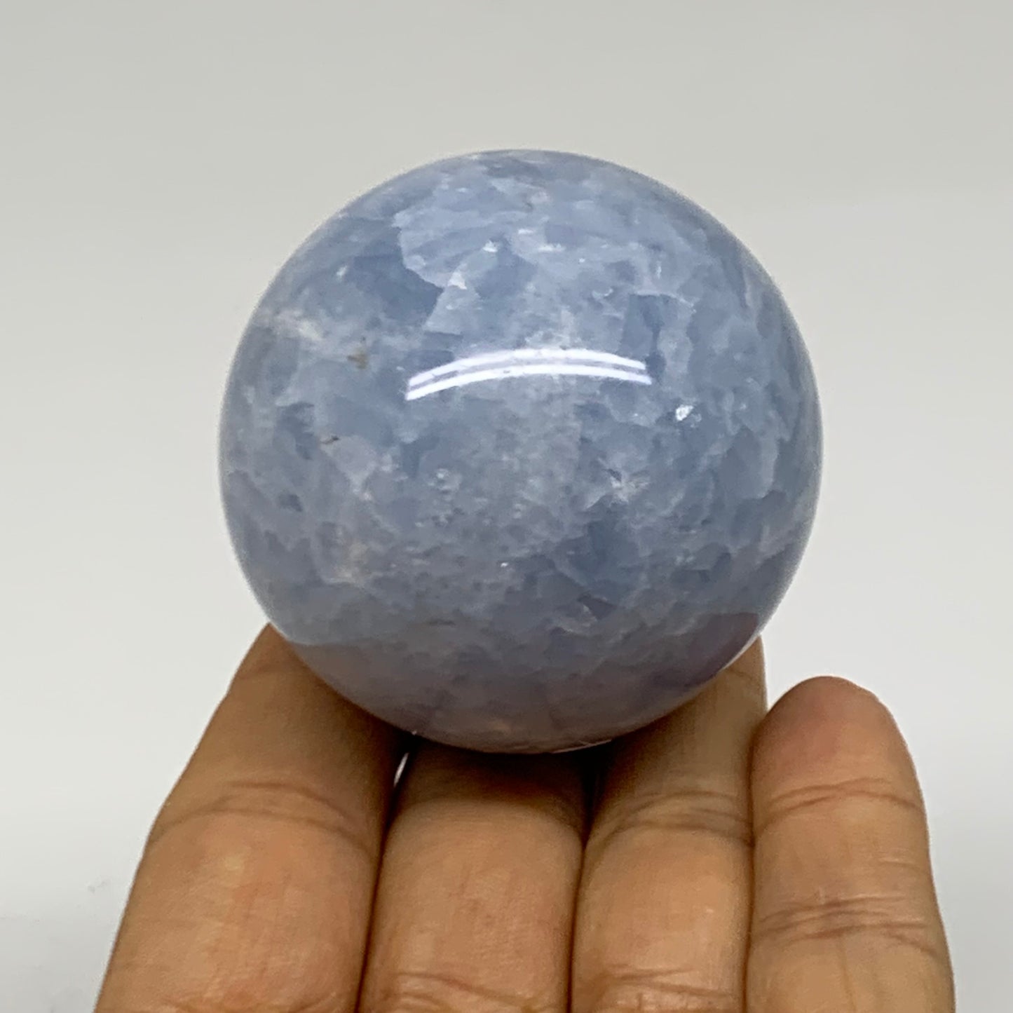 0.44 lbs, 2" (51mm), Blue Calcite Spheres Gemstones, B38384