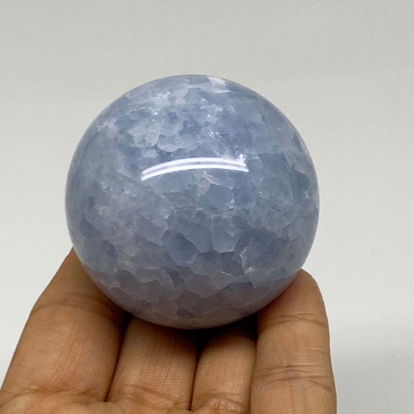 0.44 lbs, 2" (51mm), Blue Calcite Spheres Gemstones, B38384