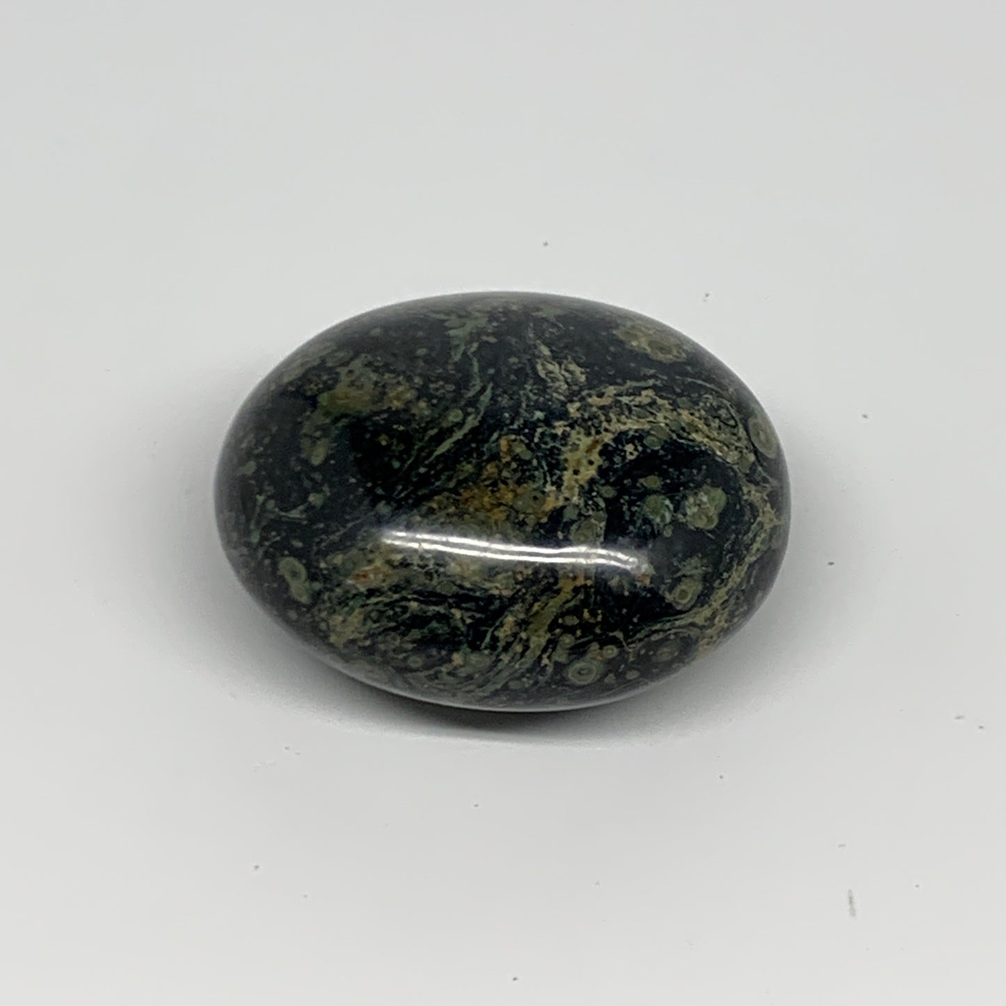 155.9g, 2.4"x2.2"x1.3", Crocodile Kambaba Jasper Palm-Stone @Madagascar, B28050