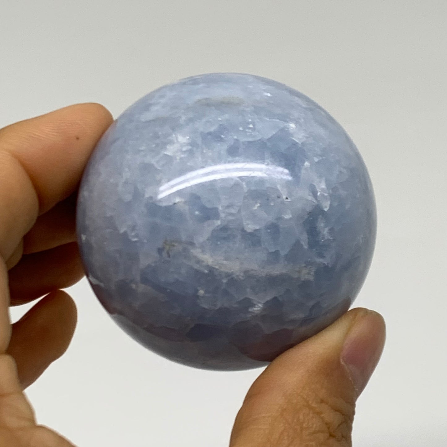 0.44 lbs, 2" (51mm), Blue Calcite Spheres Gemstones, B38384