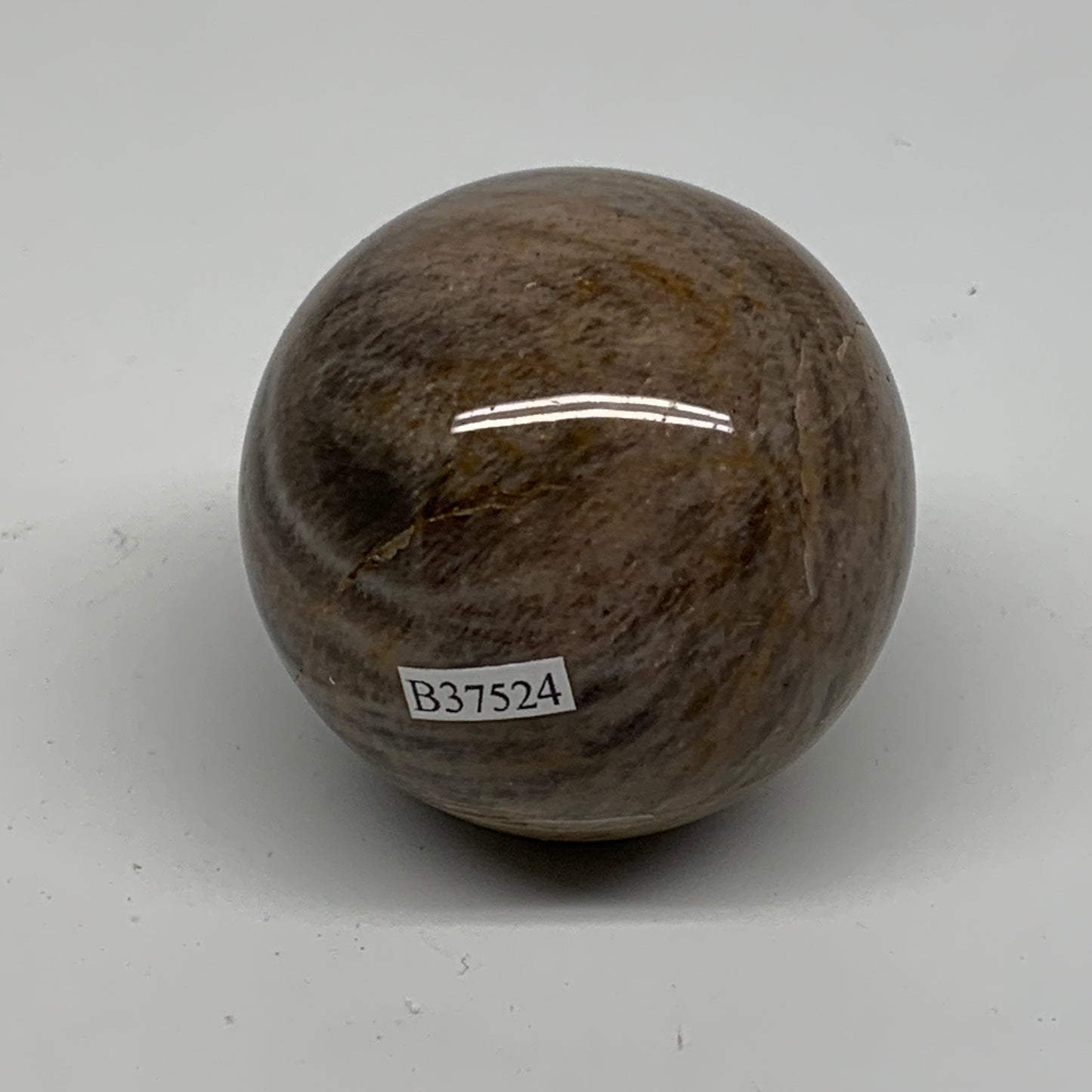 0.54 lbs, 2.2"(56mm), Black Moonstone Sphere Ball Gemstone Polished, B37524