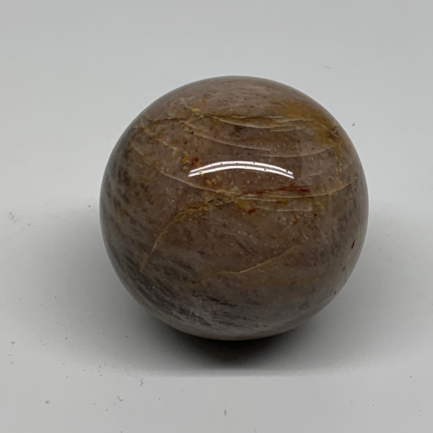 0.54 lbs, 2.2"(56mm), Black Moonstone Sphere Ball Gemstone Polished, B37524