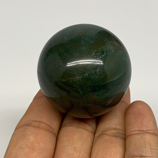 114g, 1.7"(42mm) Green Zade Stone Sphere Gemstone,Healing Crystal, B27158