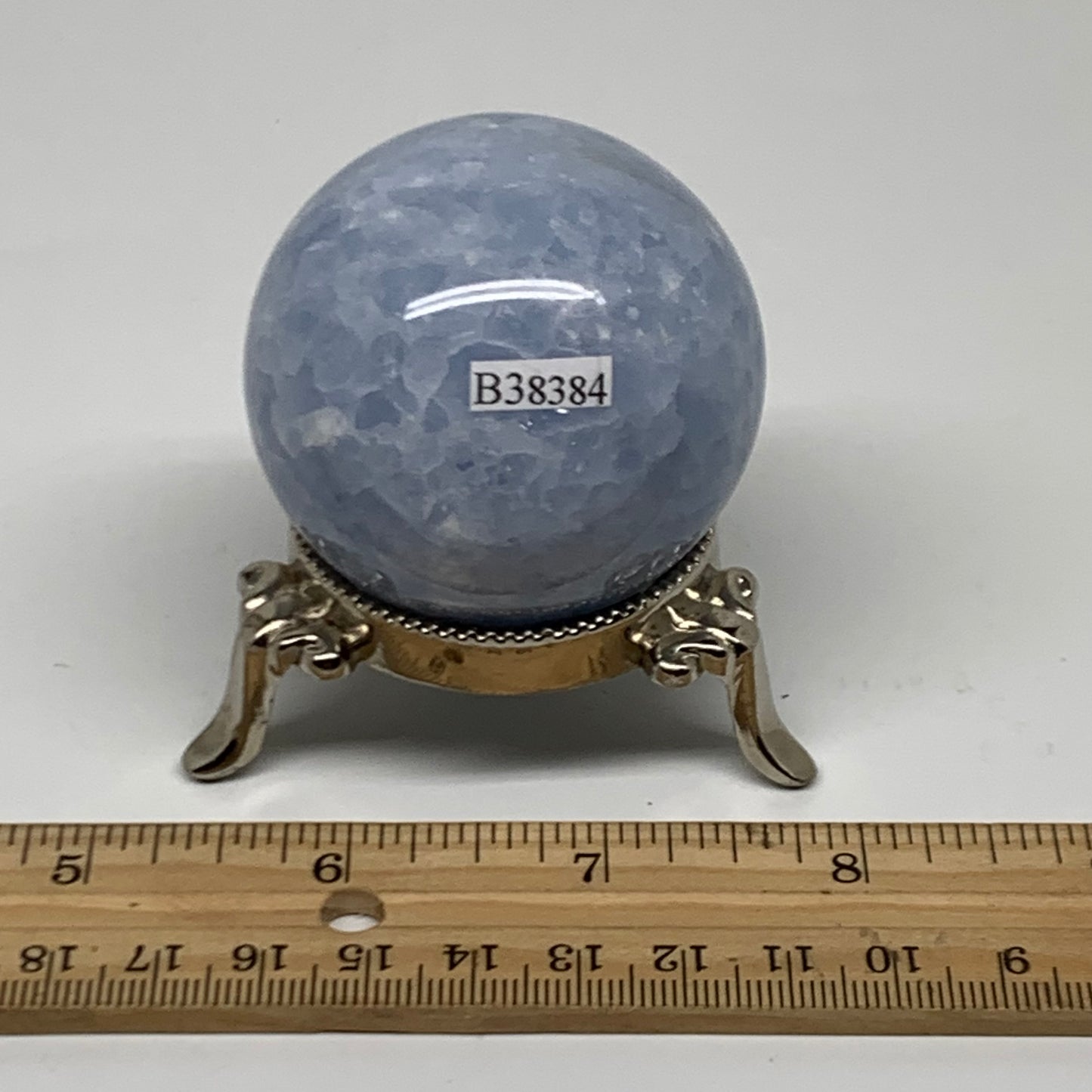 0.44 lbs, 2" (51mm), Blue Calcite Spheres Gemstones, B38384