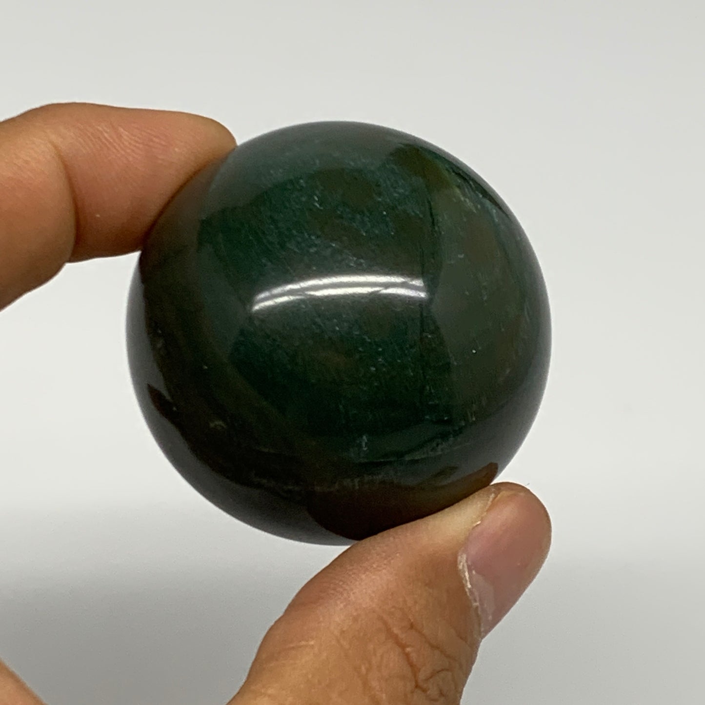 114g, 1.7"(42mm) Green Zade Stone Sphere Gemstone,Healing Crystal, B27158