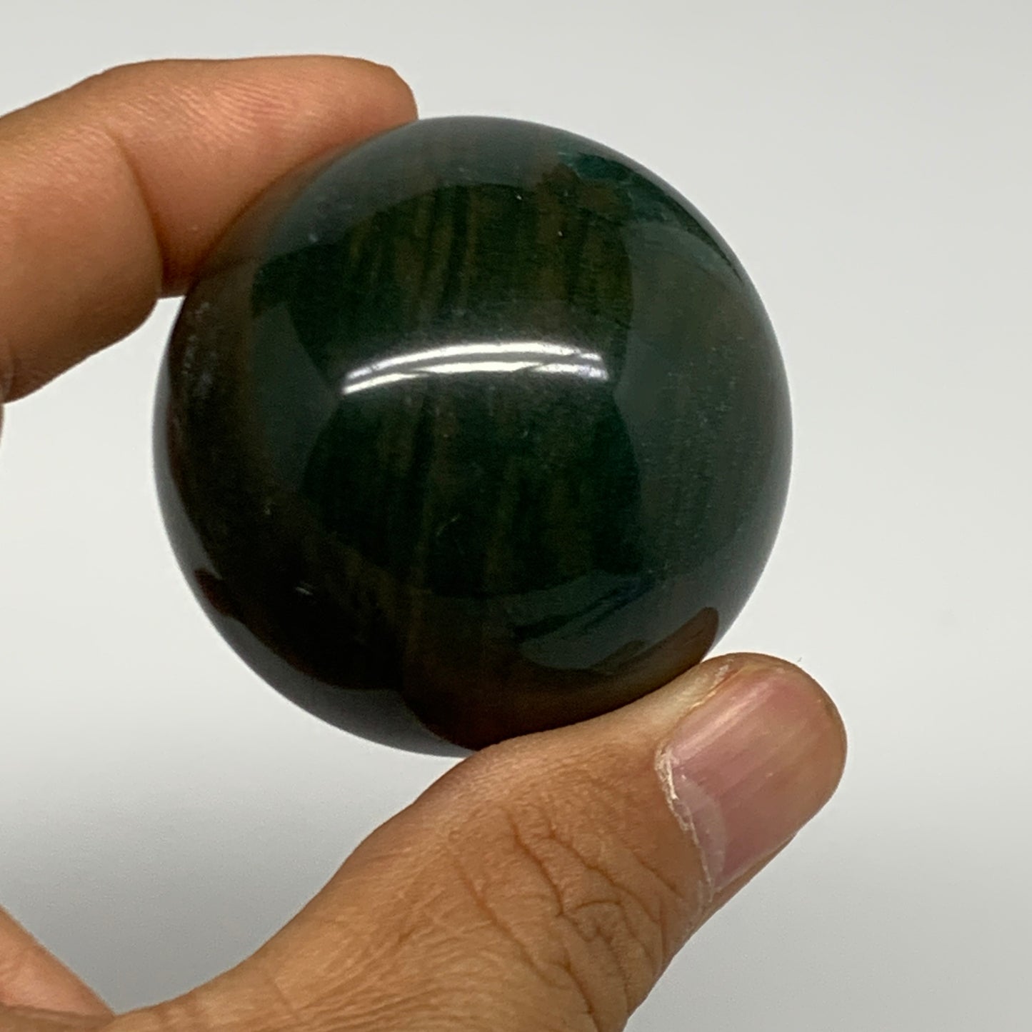 114g, 1.7"(42mm) Green Zade Stone Sphere Gemstone,Healing Crystal, B27158