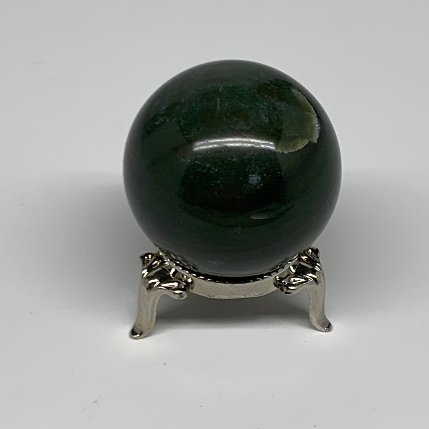 114g, 1.7"(42mm) Green Zade Stone Sphere Gemstone,Healing Crystal, B27158