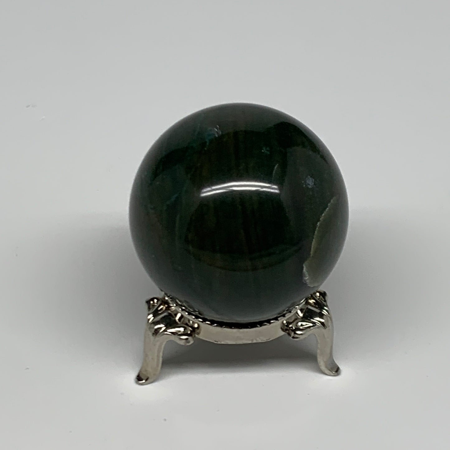 114g, 1.7"(42mm) Green Zade Stone Sphere Gemstone,Healing Crystal, B27158