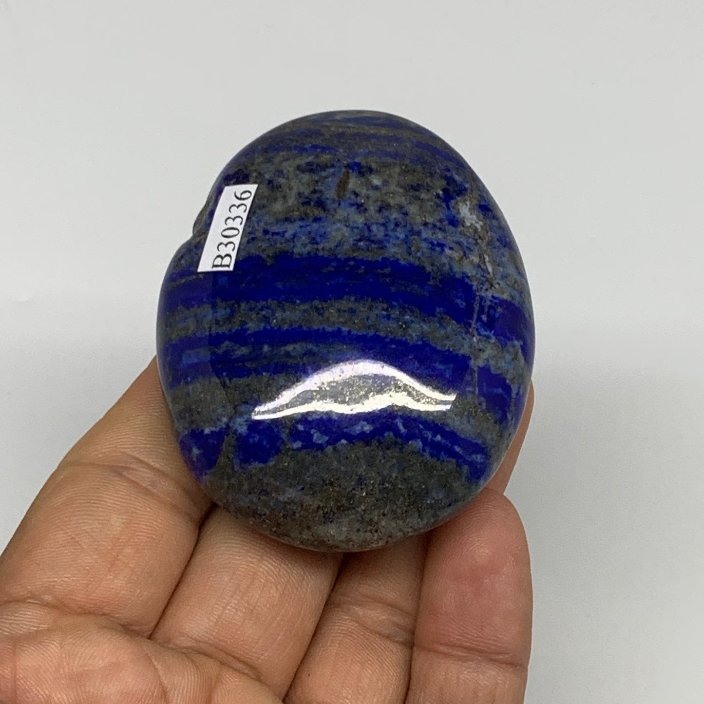 111.8g,2.4"x1.9"x0.9", Natural Lapis Lazuli Palm Stone @Afghanistan, B30336