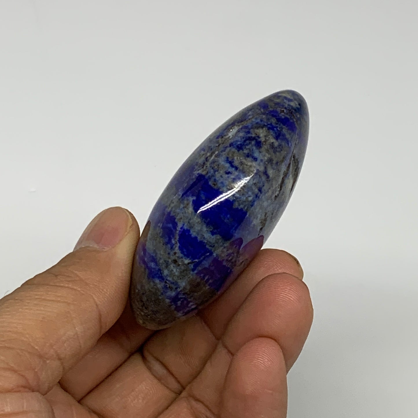 111.8g,2.4"x1.9"x0.9", Natural Lapis Lazuli Palm Stone @Afghanistan, B30336