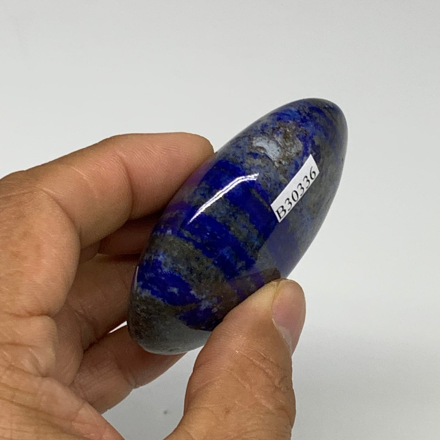 111.8g,2.4"x1.9"x0.9", Natural Lapis Lazuli Palm Stone @Afghanistan, B30336
