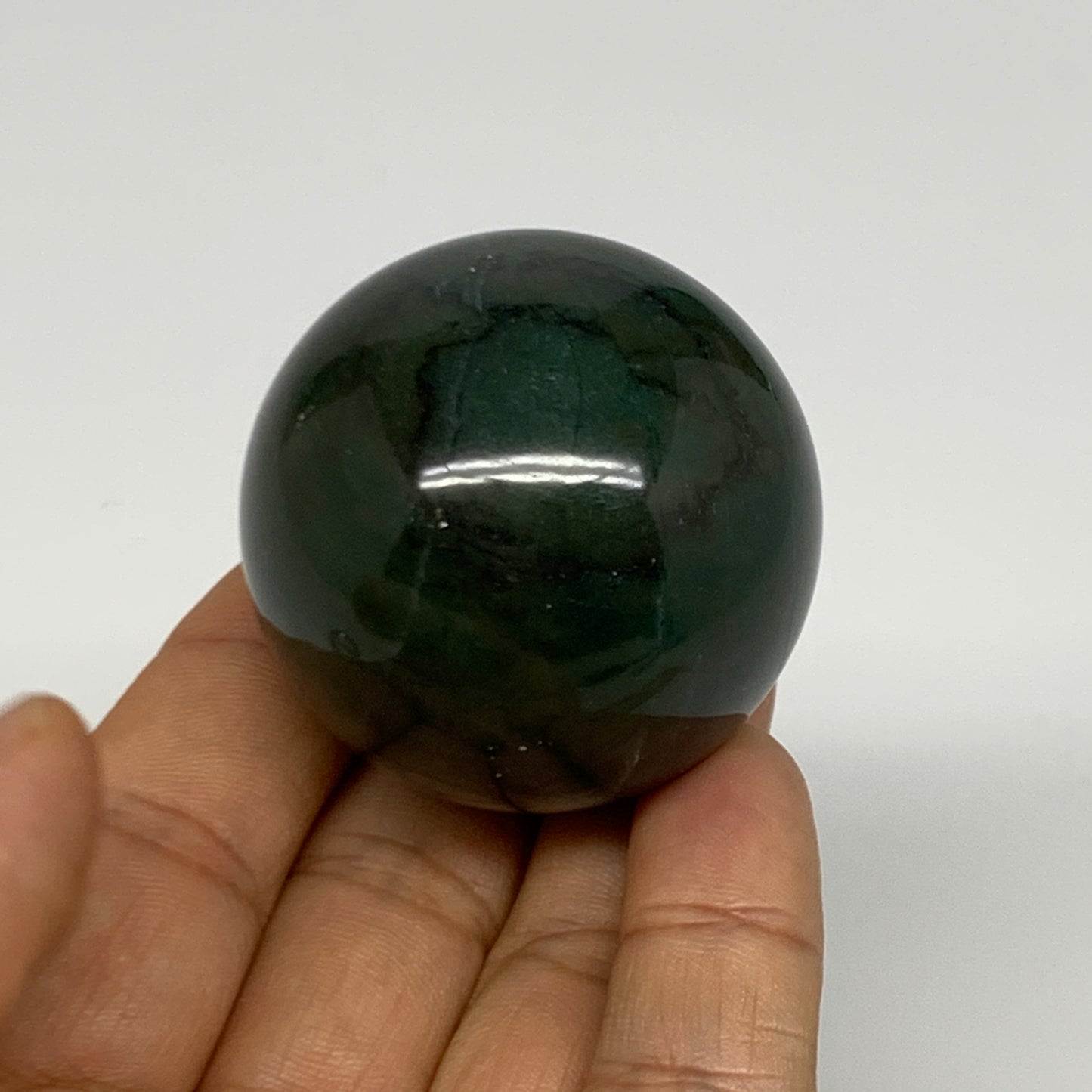 109g, 1.7"(42mm) Green Zade Stone Sphere Gemstone,Healing Crystal, B27159