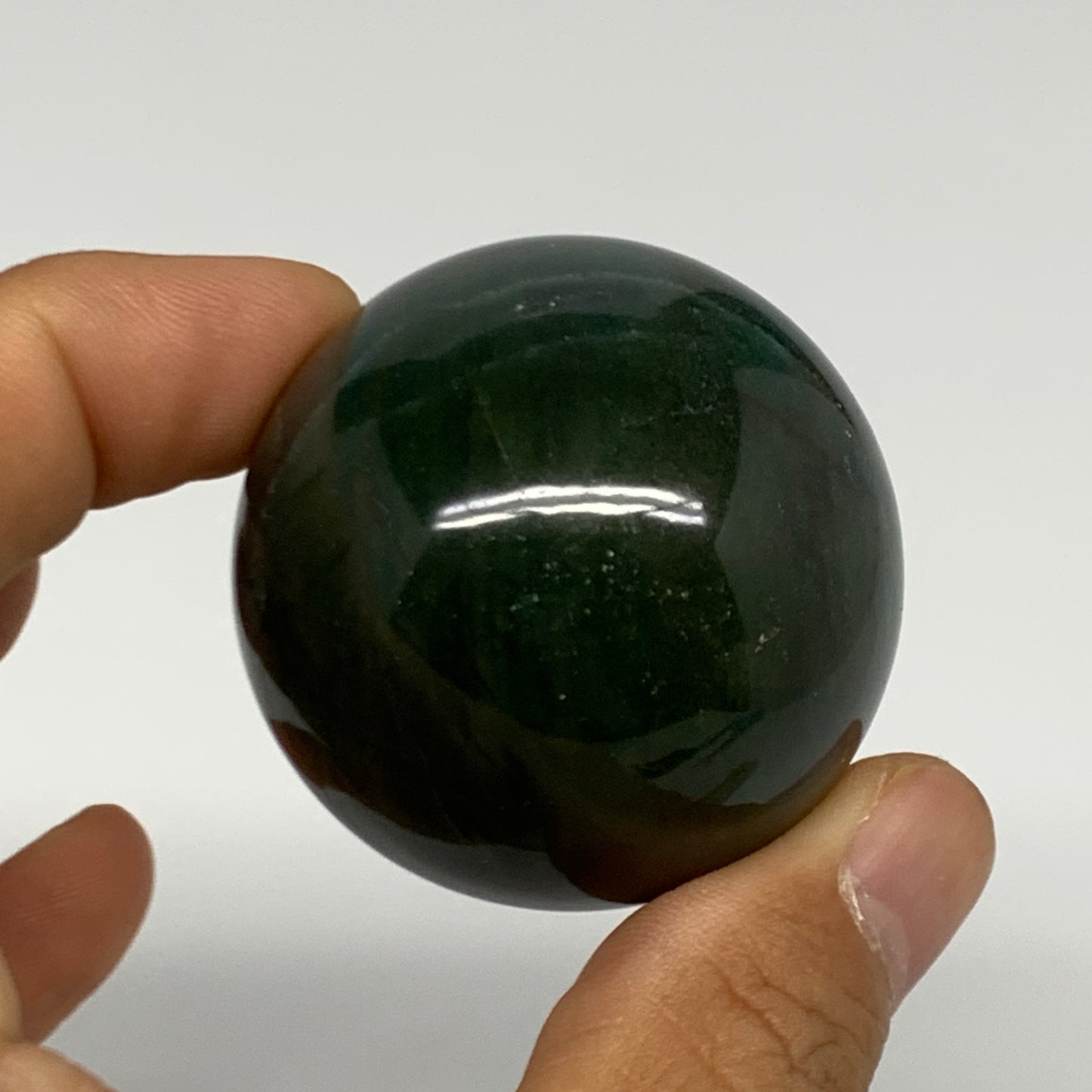 109g, 1.7"(42mm) Green Zade Stone Sphere Gemstone,Healing Crystal, B27159