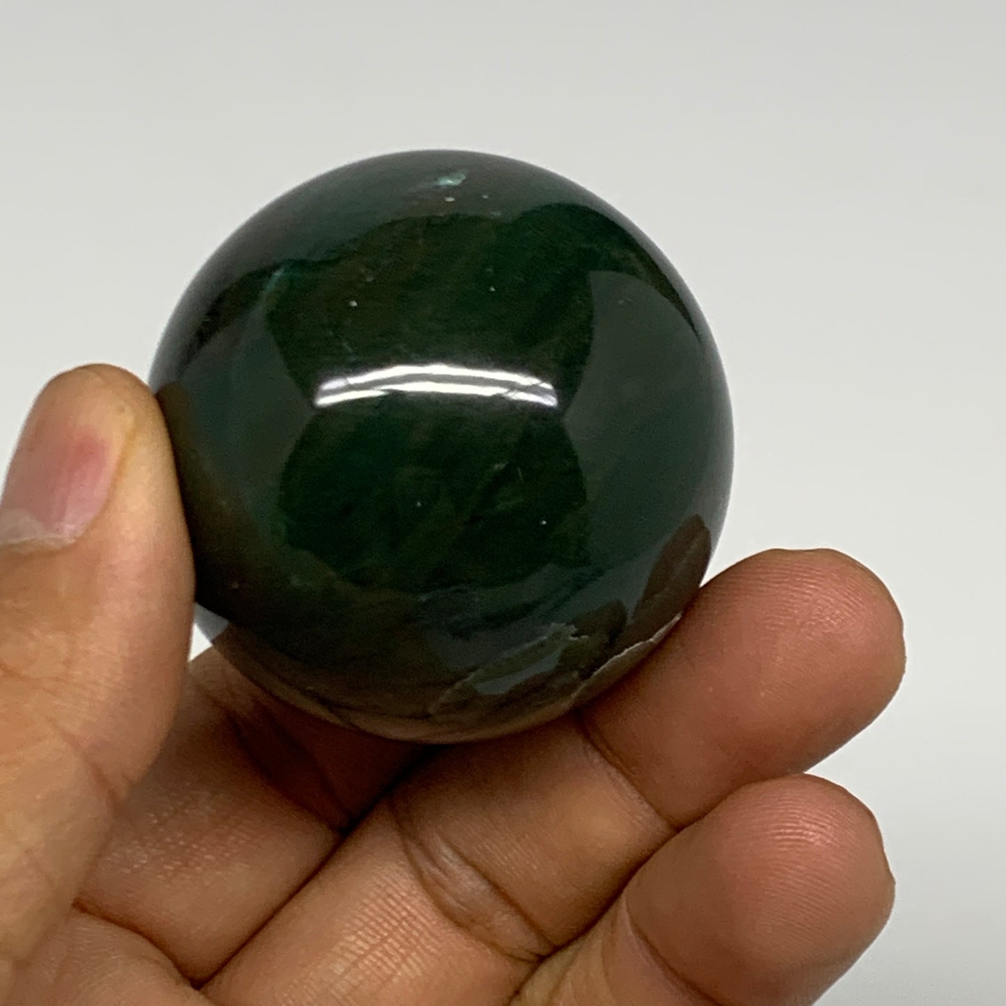 109g, 1.7"(42mm) Green Zade Stone Sphere Gemstone,Healing Crystal, B27159