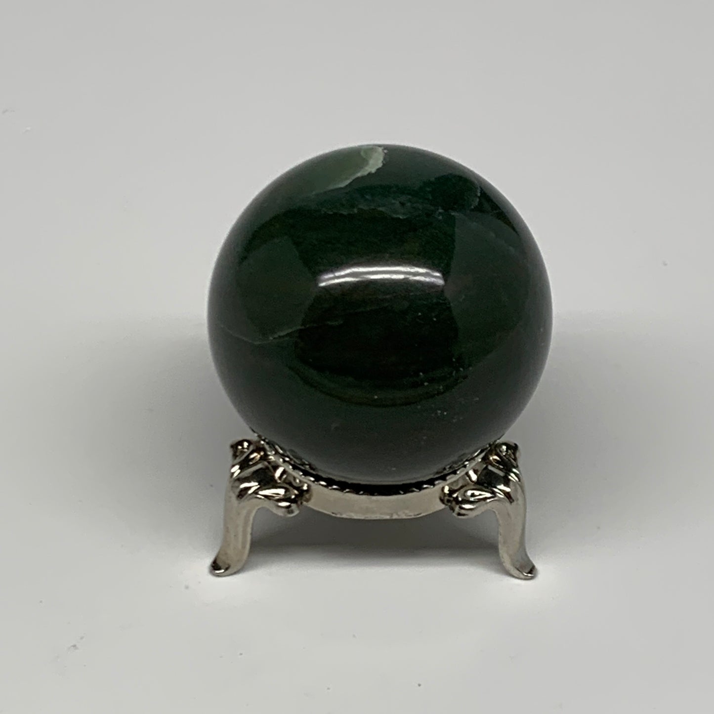 109g, 1.7"(42mm) Green Zade Stone Sphere Gemstone,Healing Crystal, B27159