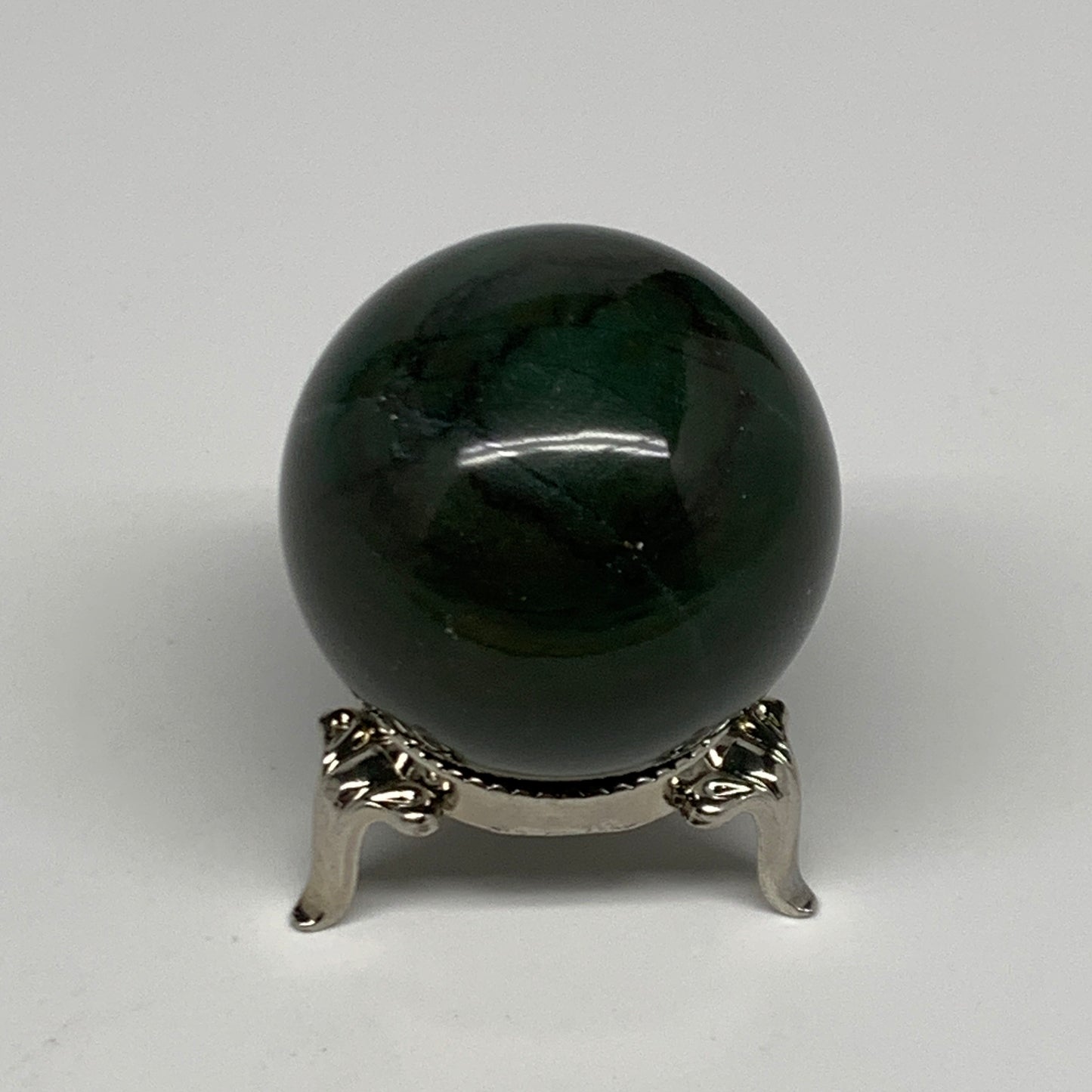 109g, 1.7"(42mm) Green Zade Stone Sphere Gemstone,Healing Crystal, B27159