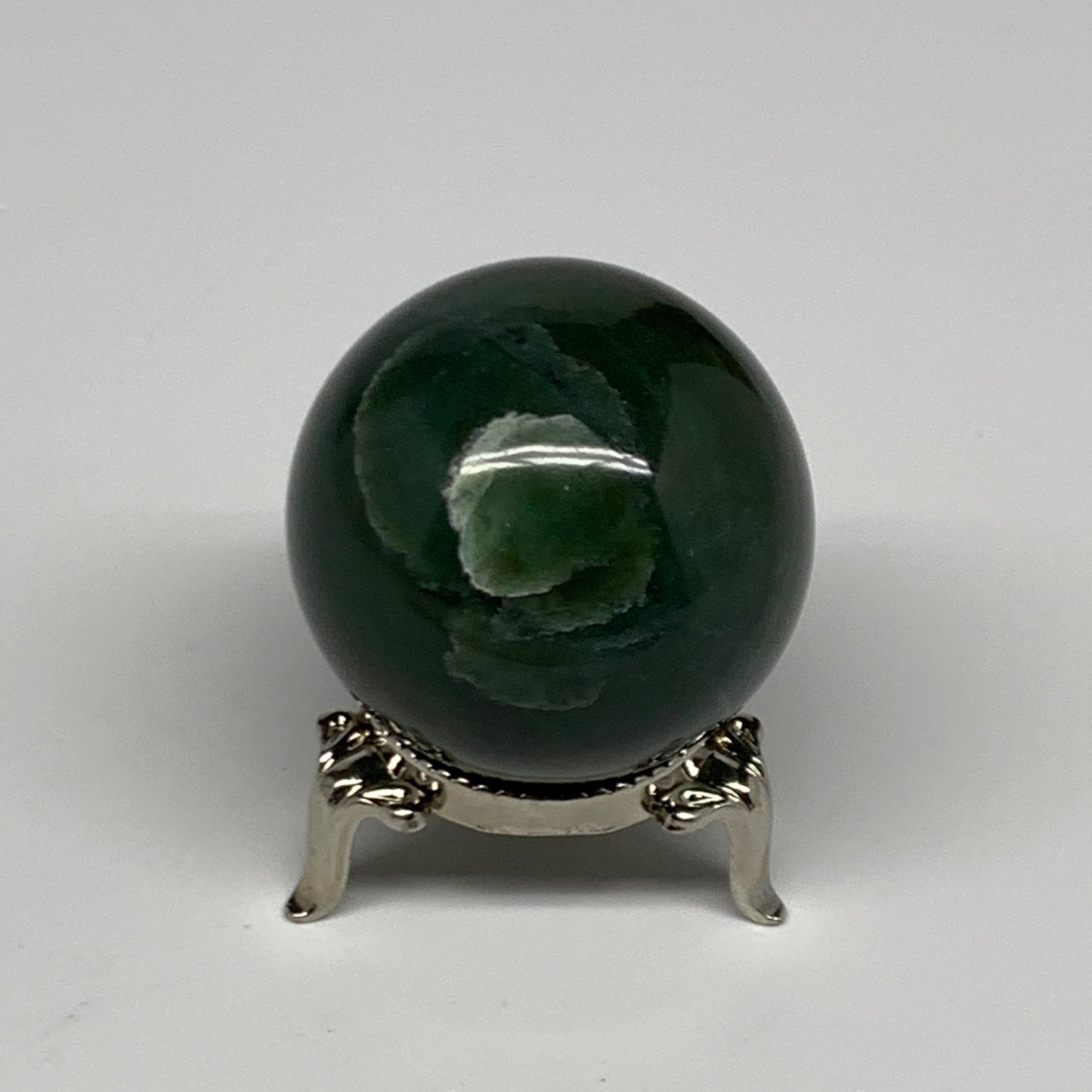 109g, 1.7"(42mm) Green Zade Stone Sphere Gemstone,Healing Crystal, B27159