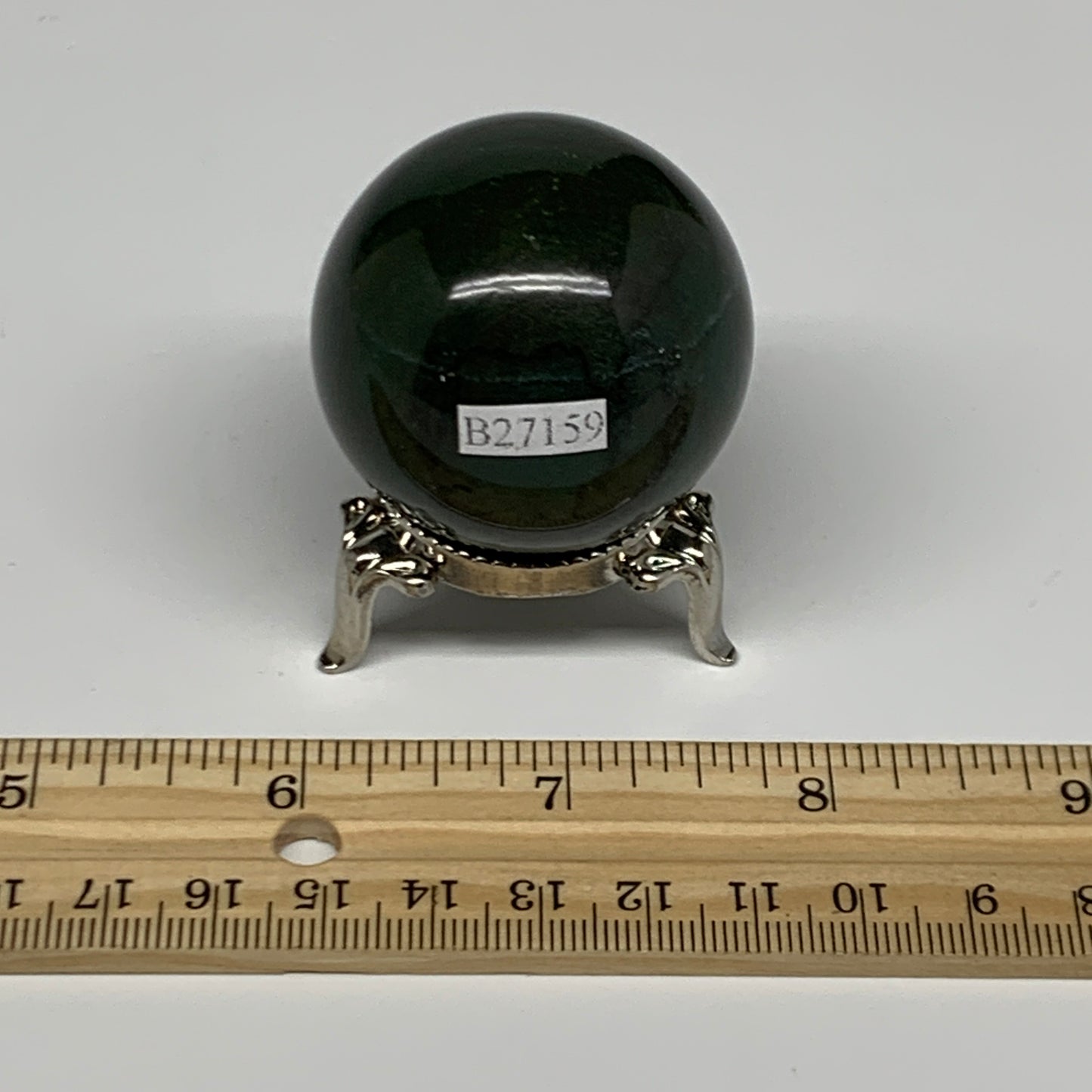 109g, 1.7"(42mm) Green Zade Stone Sphere Gemstone,Healing Crystal, B27159