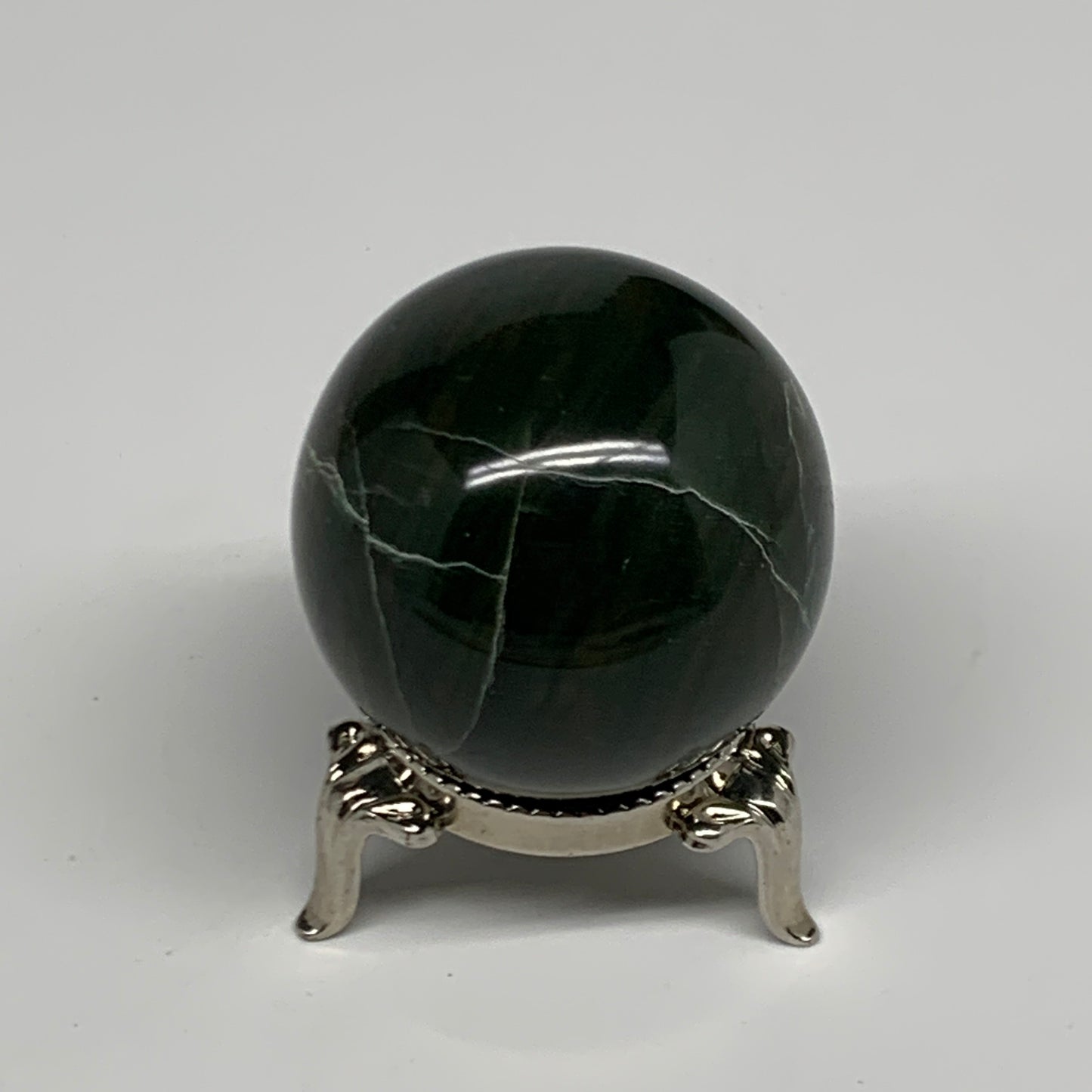 107.1g, 1.6"(41mm) Green Zade Stone Sphere Gemstone,Healing Crystal, B27160