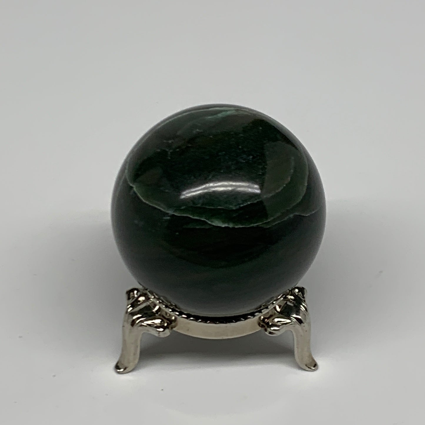 107.1g, 1.6"(41mm) Green Zade Stone Sphere Gemstone,Healing Crystal, B27160