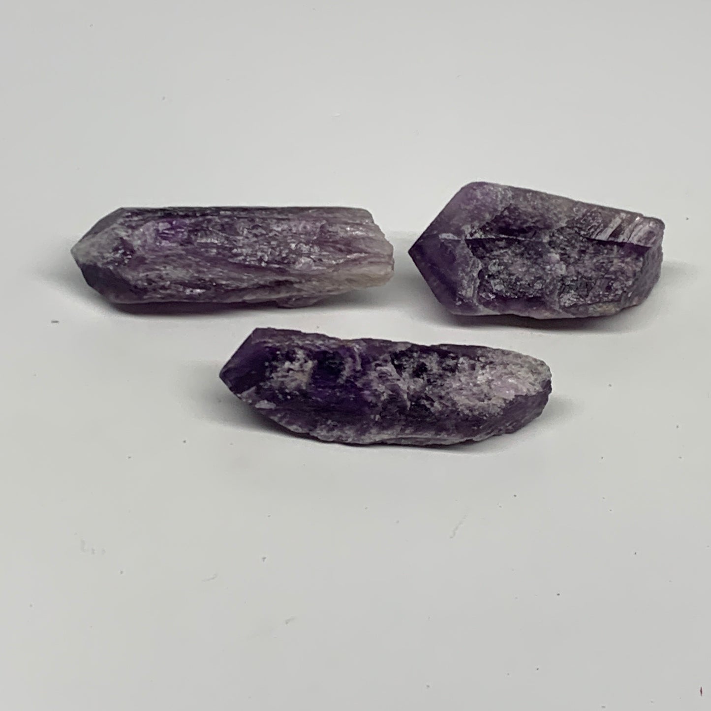 125.2g, 2.3" - 2.8", 3pcs, Amethyst Point Polished Rough lower part @Brazil, B28