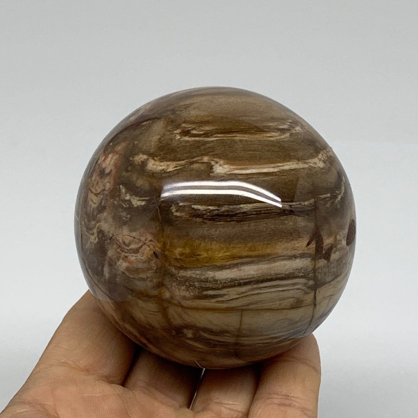 1.02 lbs, 2.7"(69mm), Black Moonstone Sphere Ball Gemstone Polished, B37527