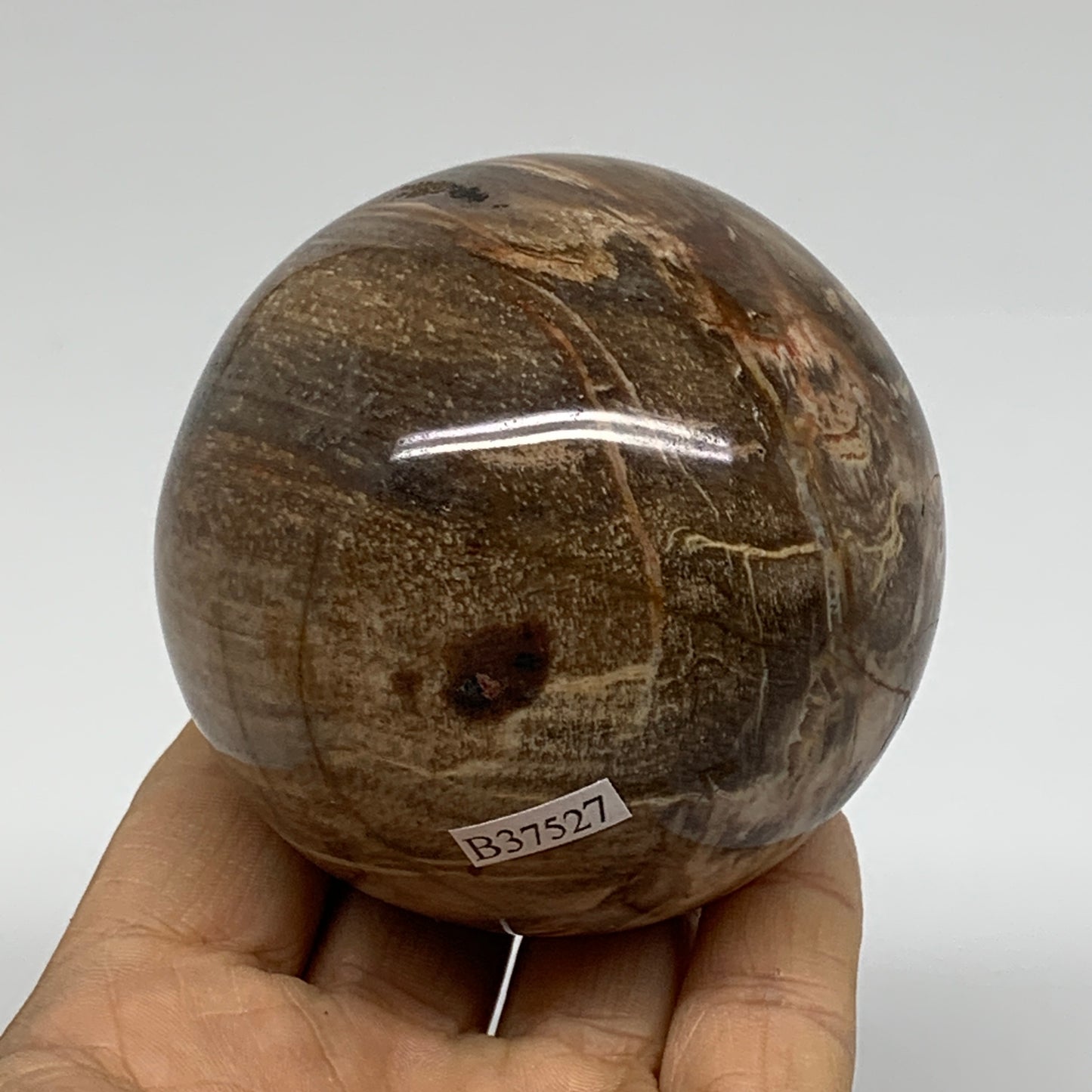 1.02 lbs, 2.7"(69mm), Black Moonstone Sphere Ball Gemstone Polished, B37527