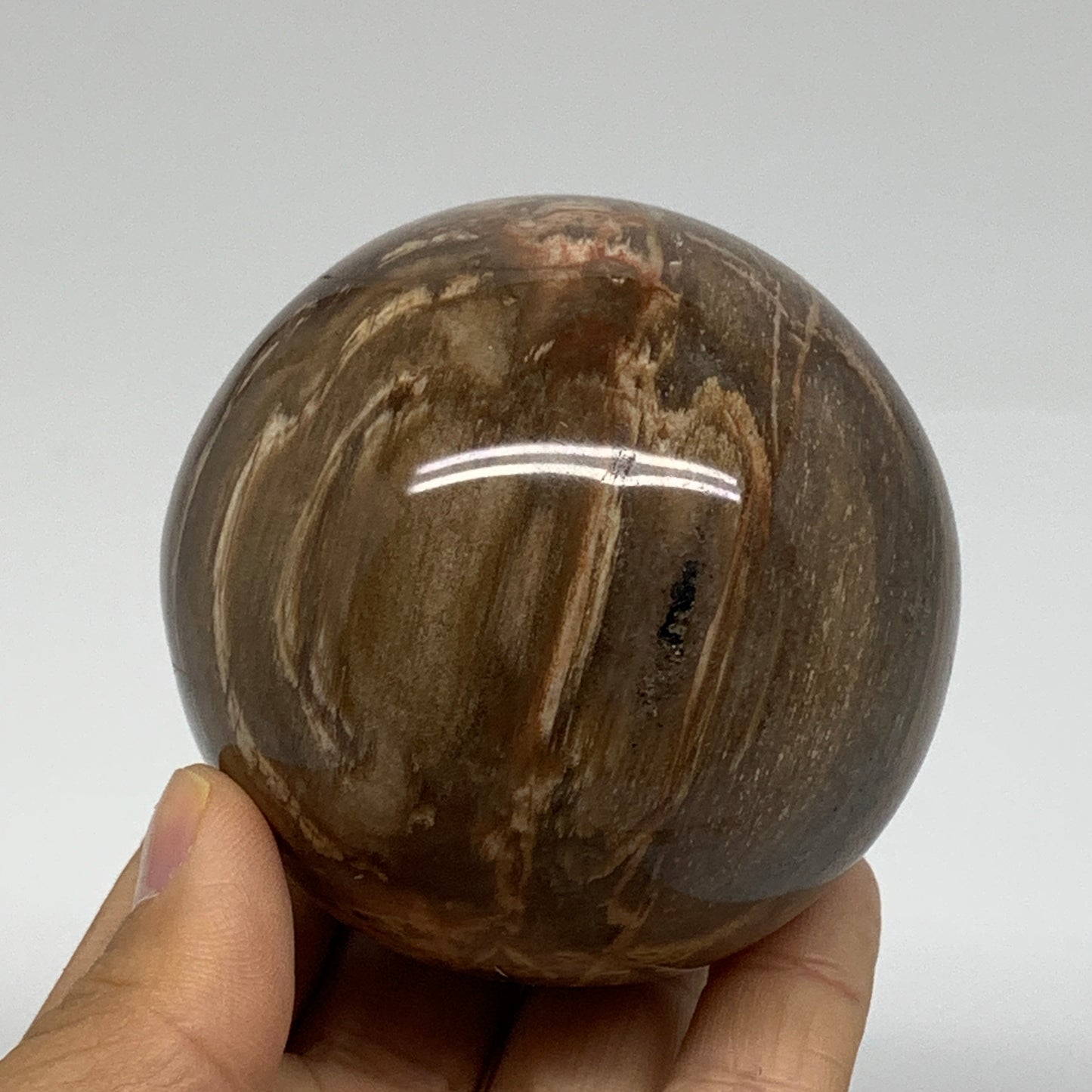 1.02 lbs, 2.7"(69mm), Black Moonstone Sphere Ball Gemstone Polished, B37527