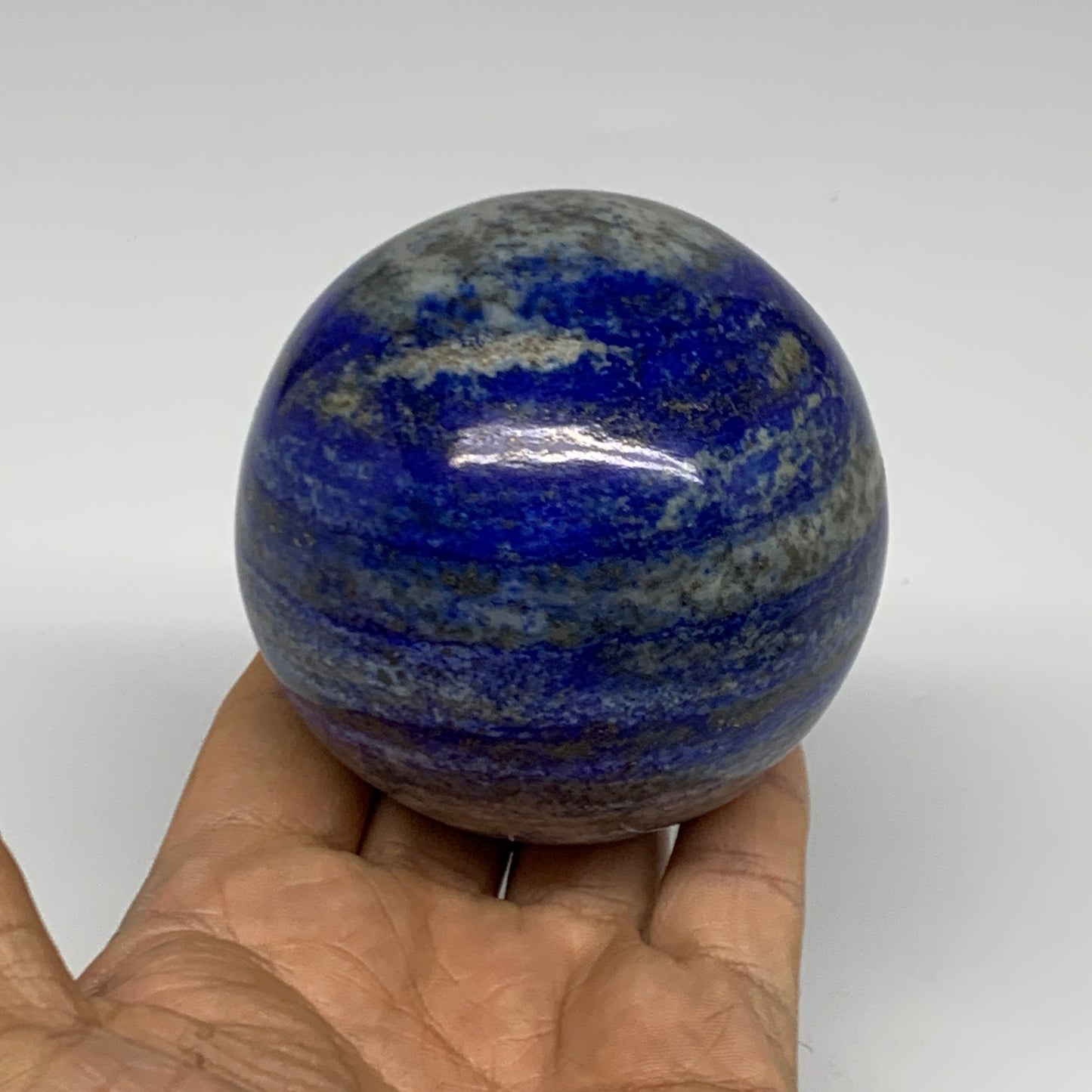 1.43 lbs, 2.9" (73mm), Lapis Lazuli Sphere Ball Gemstone @Afghanistan, B33163